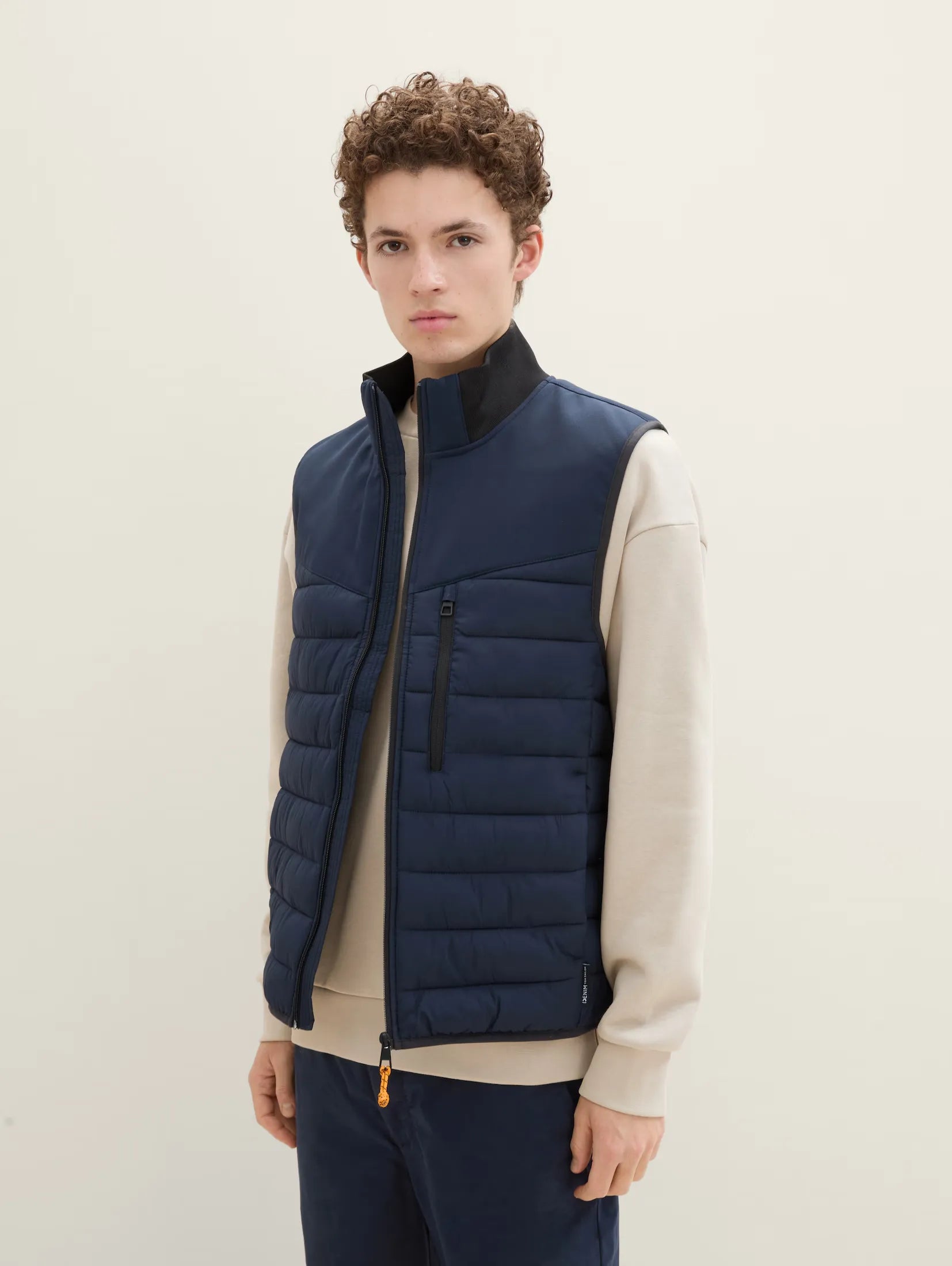 Tom Tailor Hybrid Navy Blue Vest