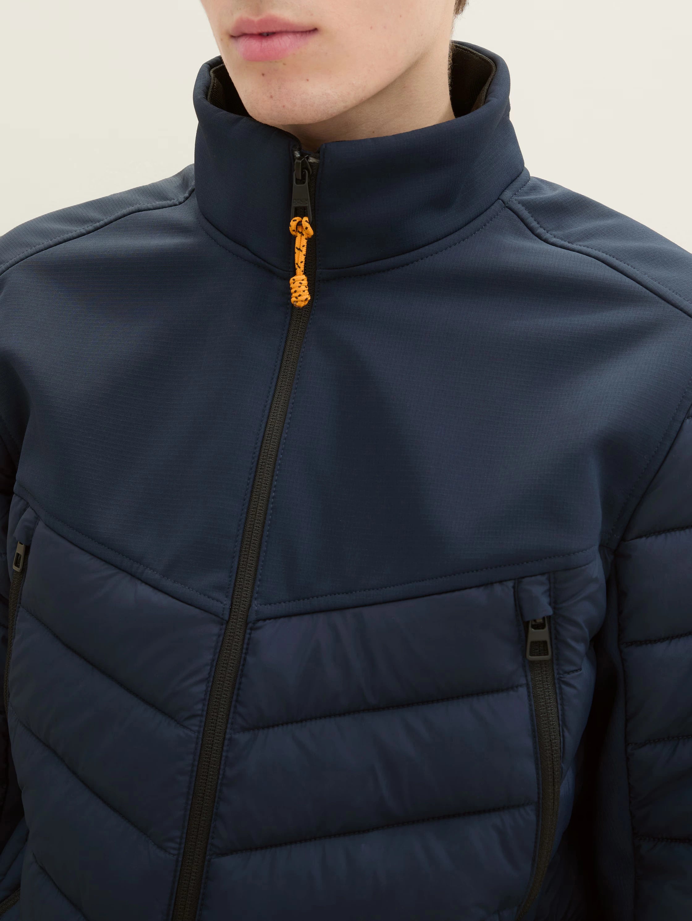 Tom Tailor Hybrid Quilted Navy Jacket