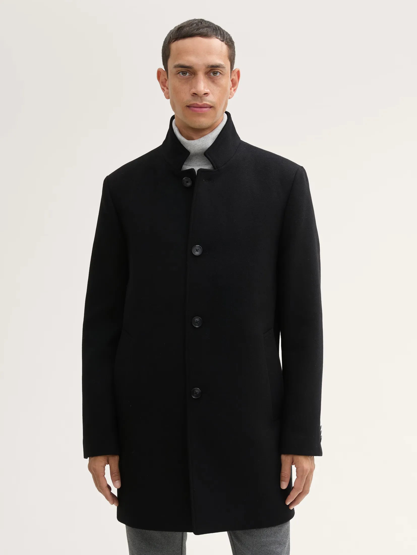 Tom Tailor Woolen Black Coat