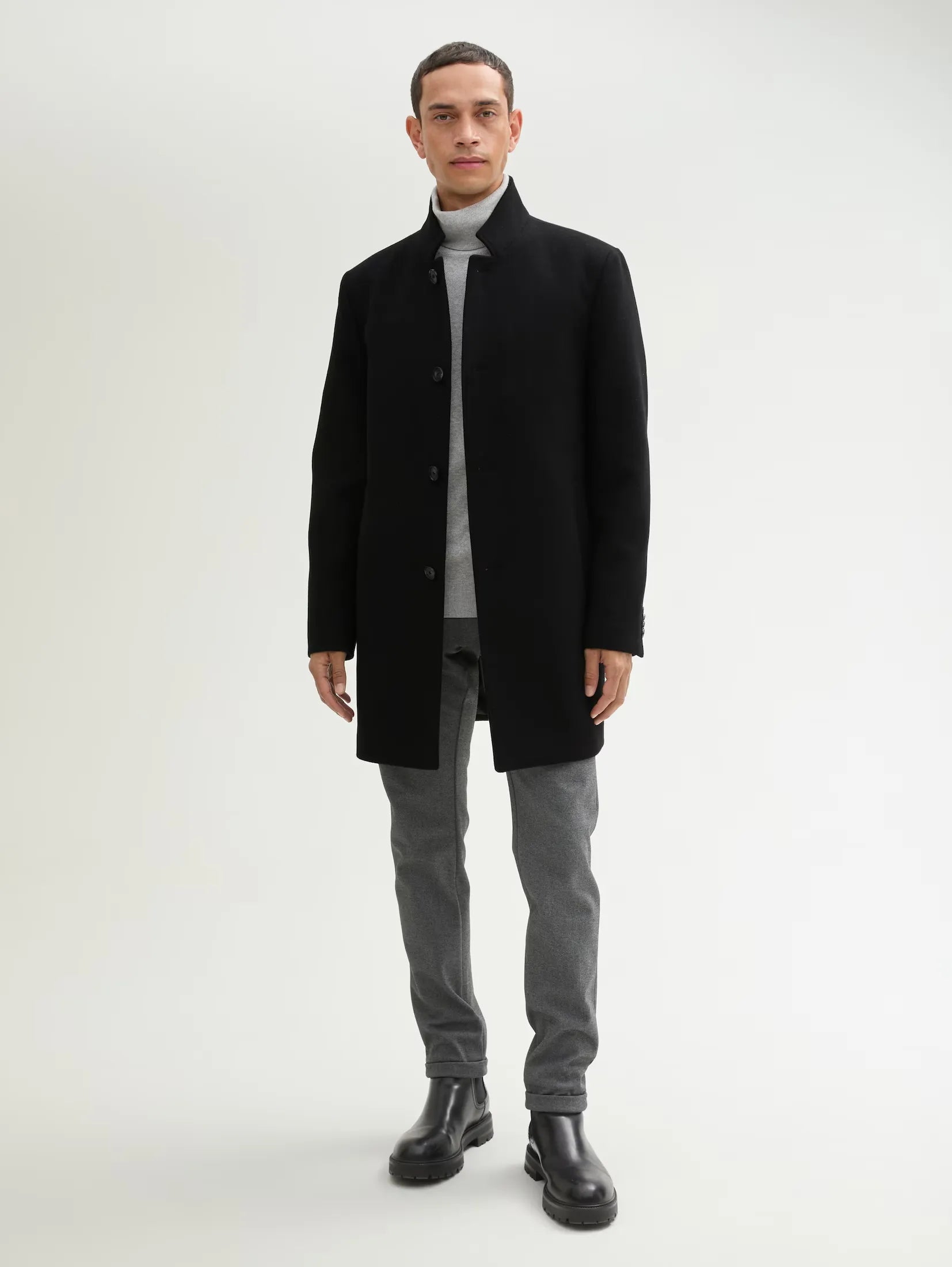 Tom Tailor Woolen Black Coat