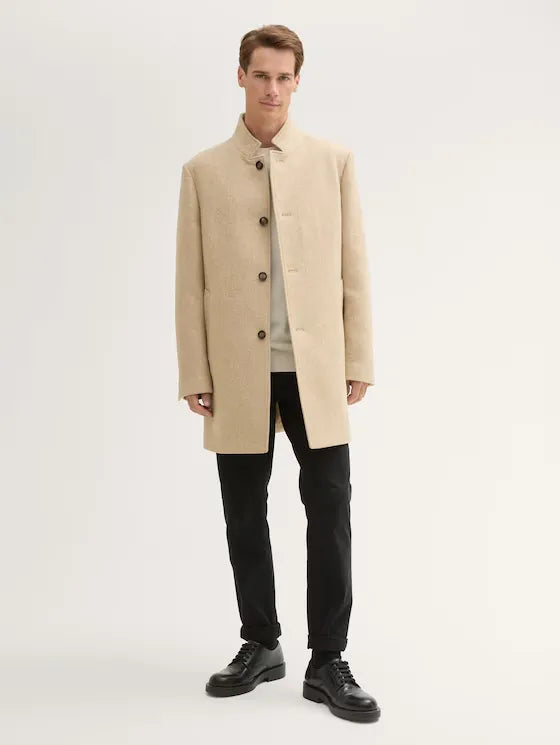 Tom Tailor Woolen Beige Coat