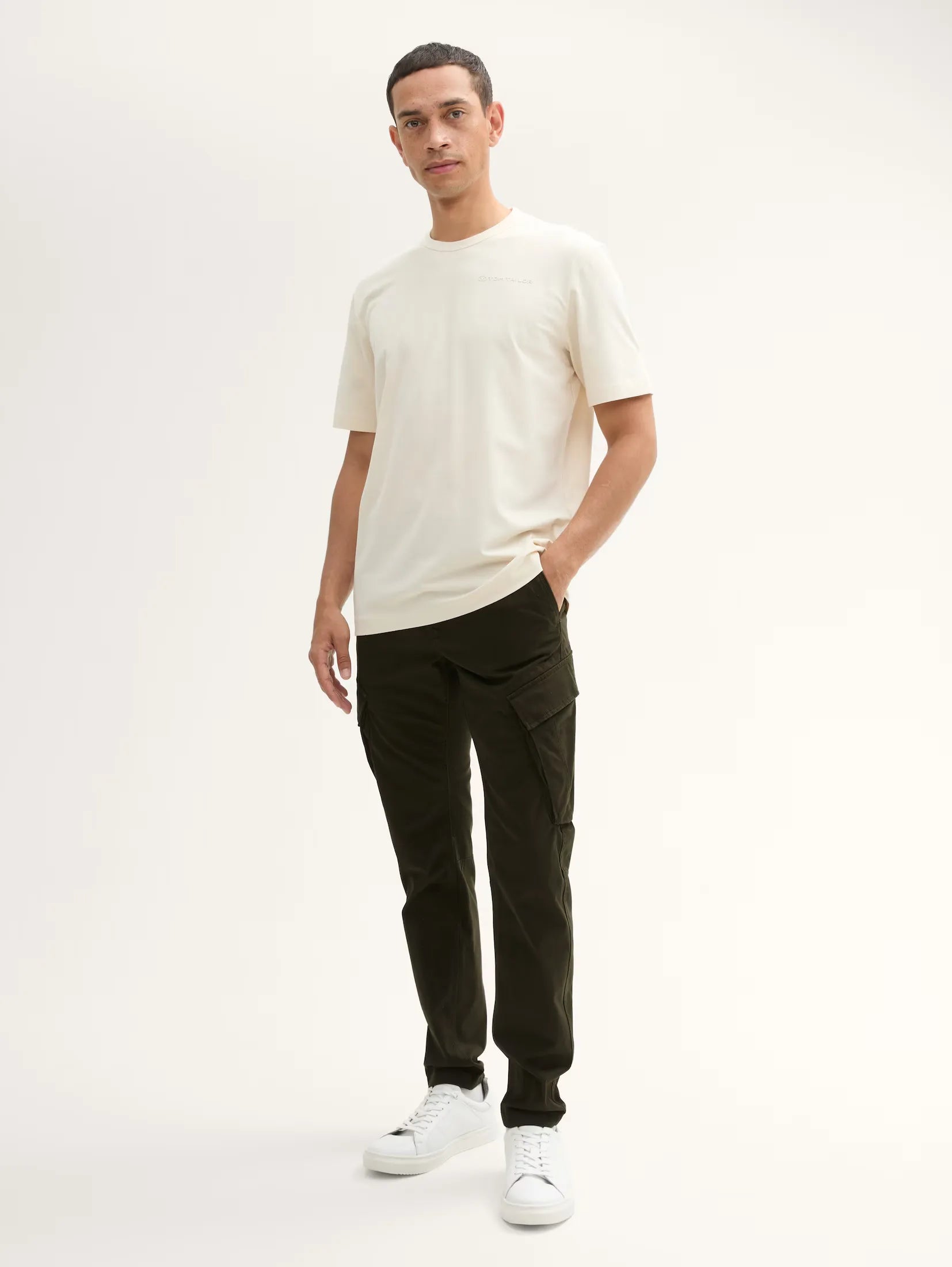 Tom Tailor Soft Tapered Khaki Cargo Pants