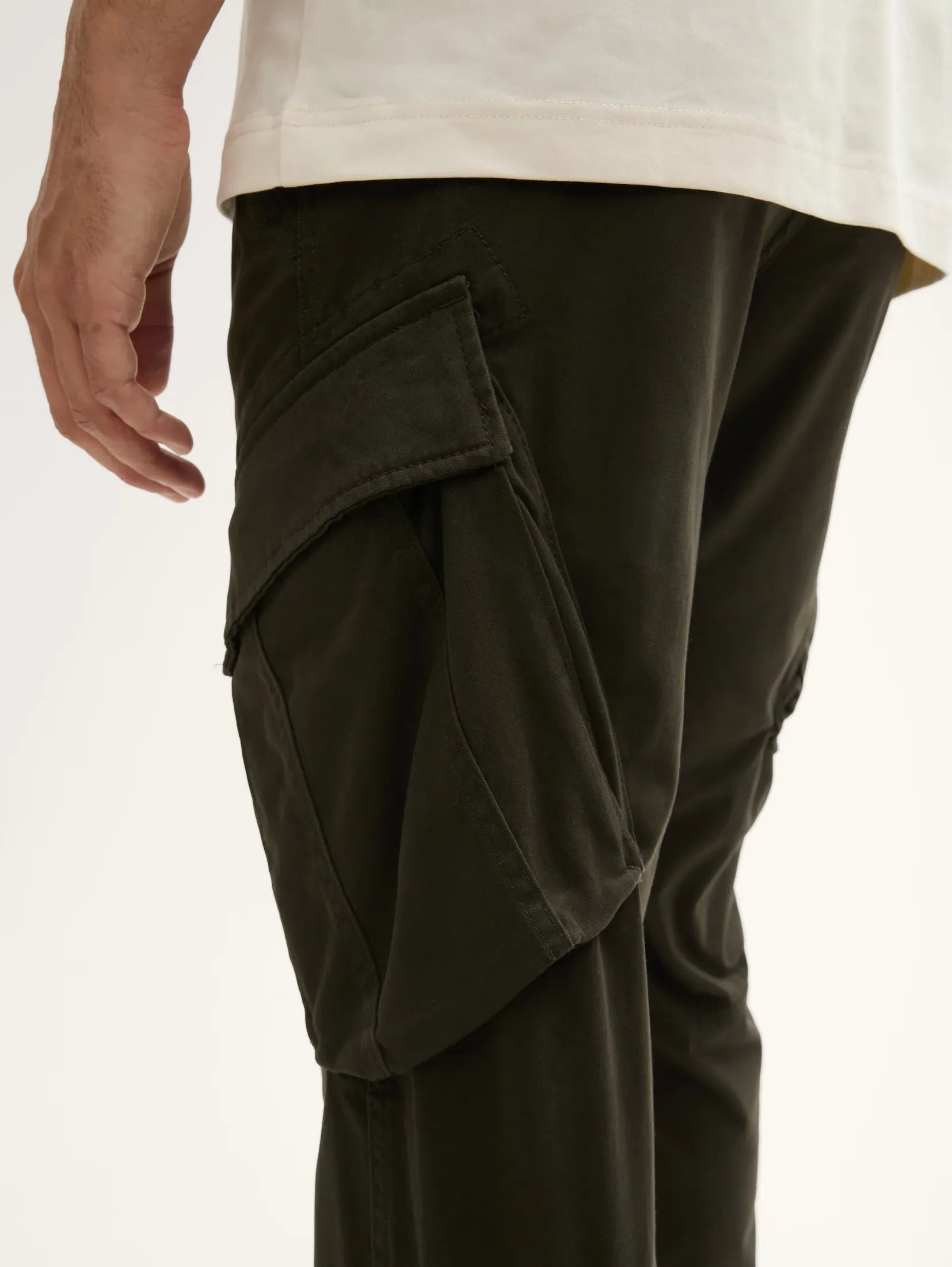 Tom Tailor Soft Tapered Khaki Cargo Pants