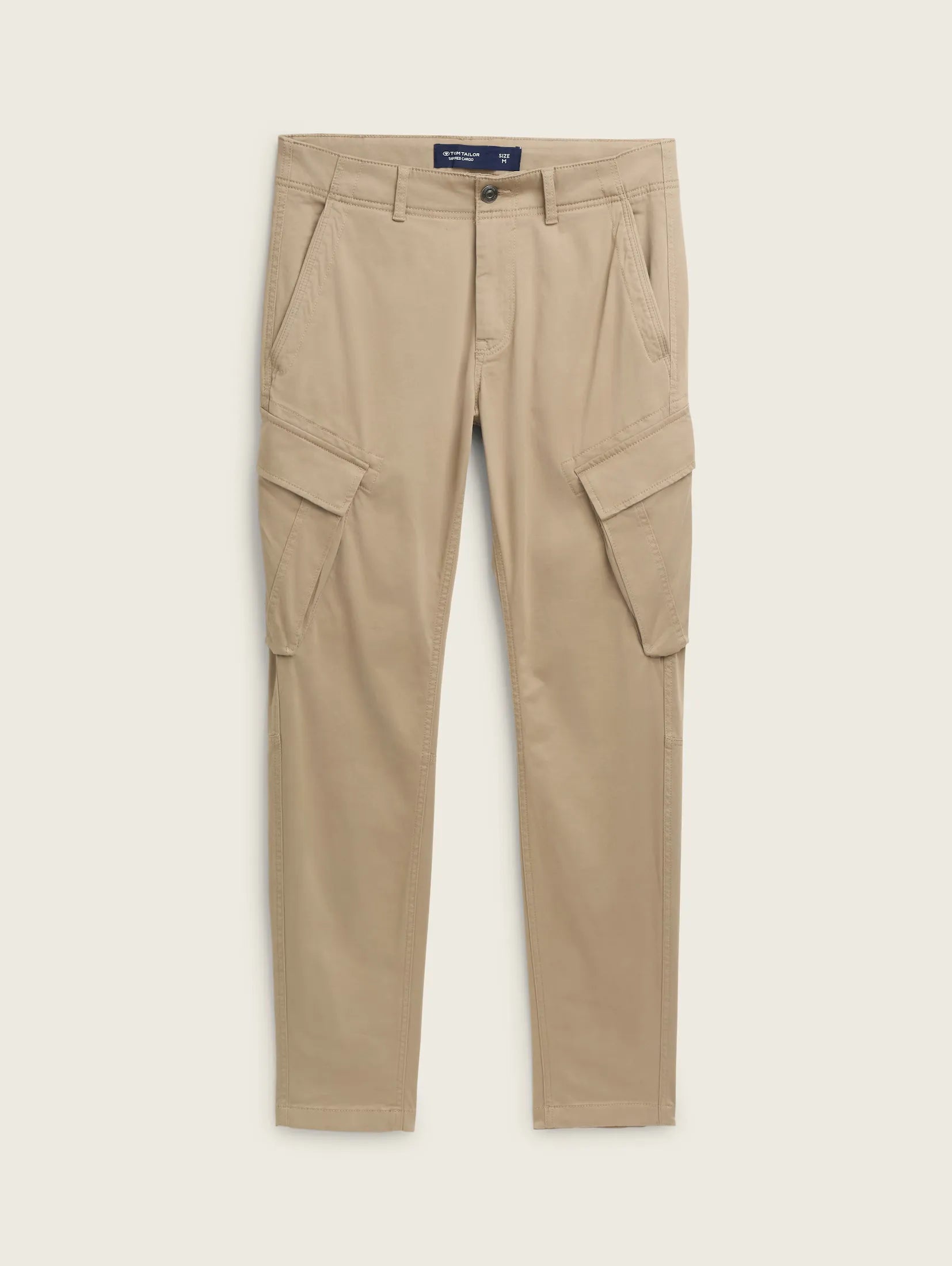 Tom Tailor Soft Tapered Light Beige Cargo Pants