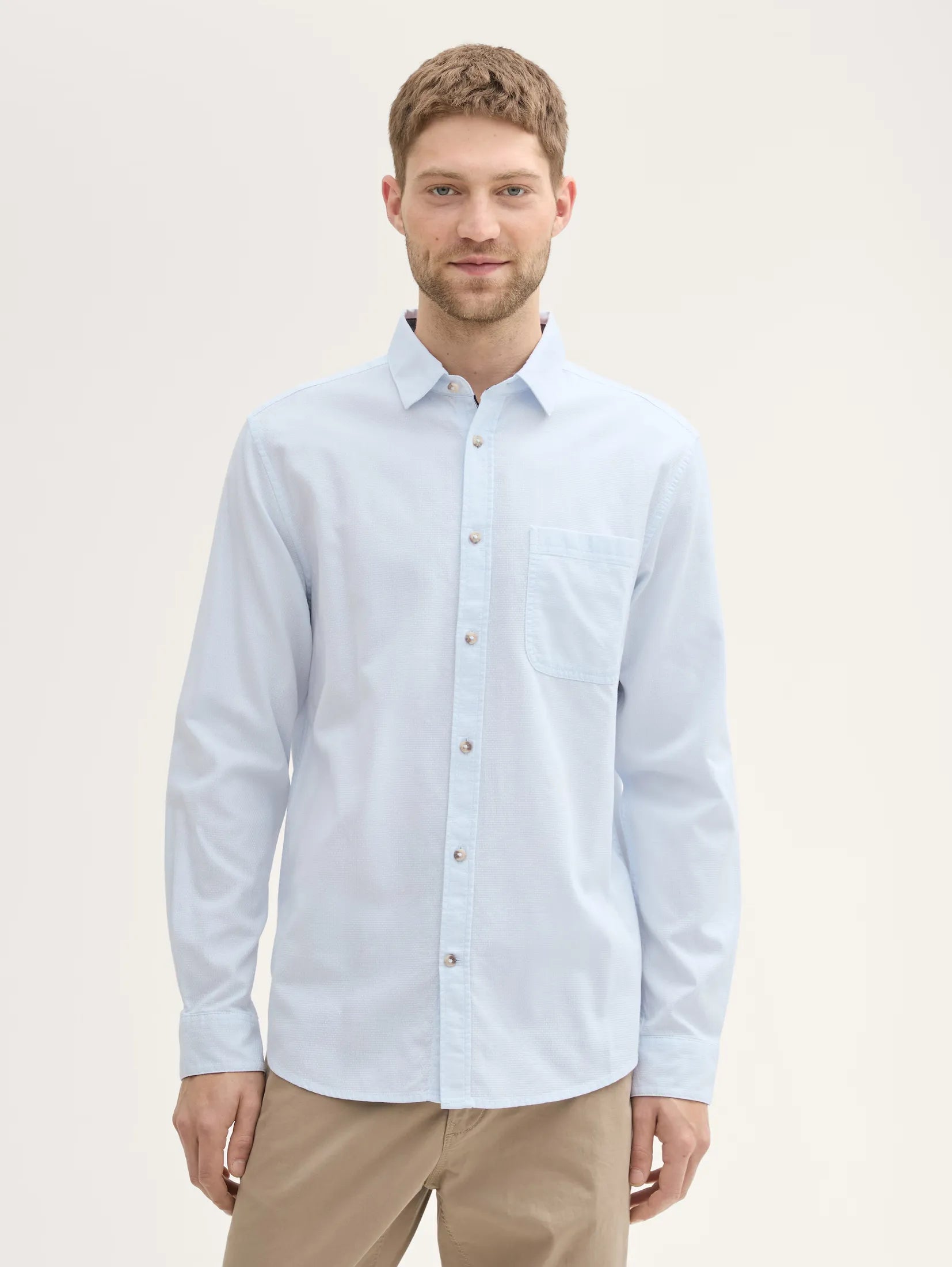 Tom Tailor Printed Light Blue Shirt