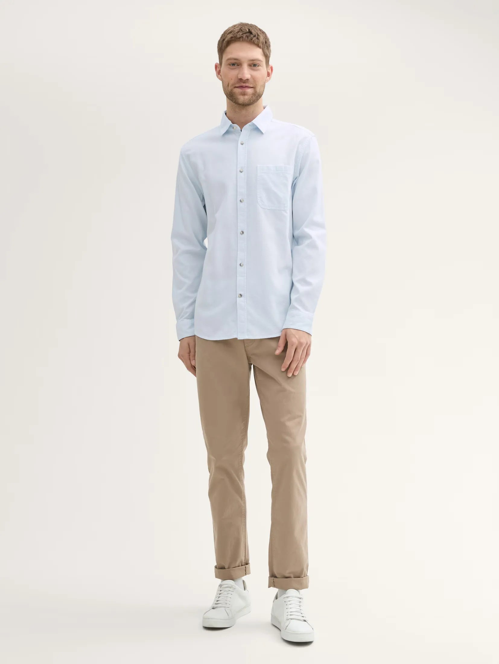 Tom Tailor Printed Light Blue Shirt