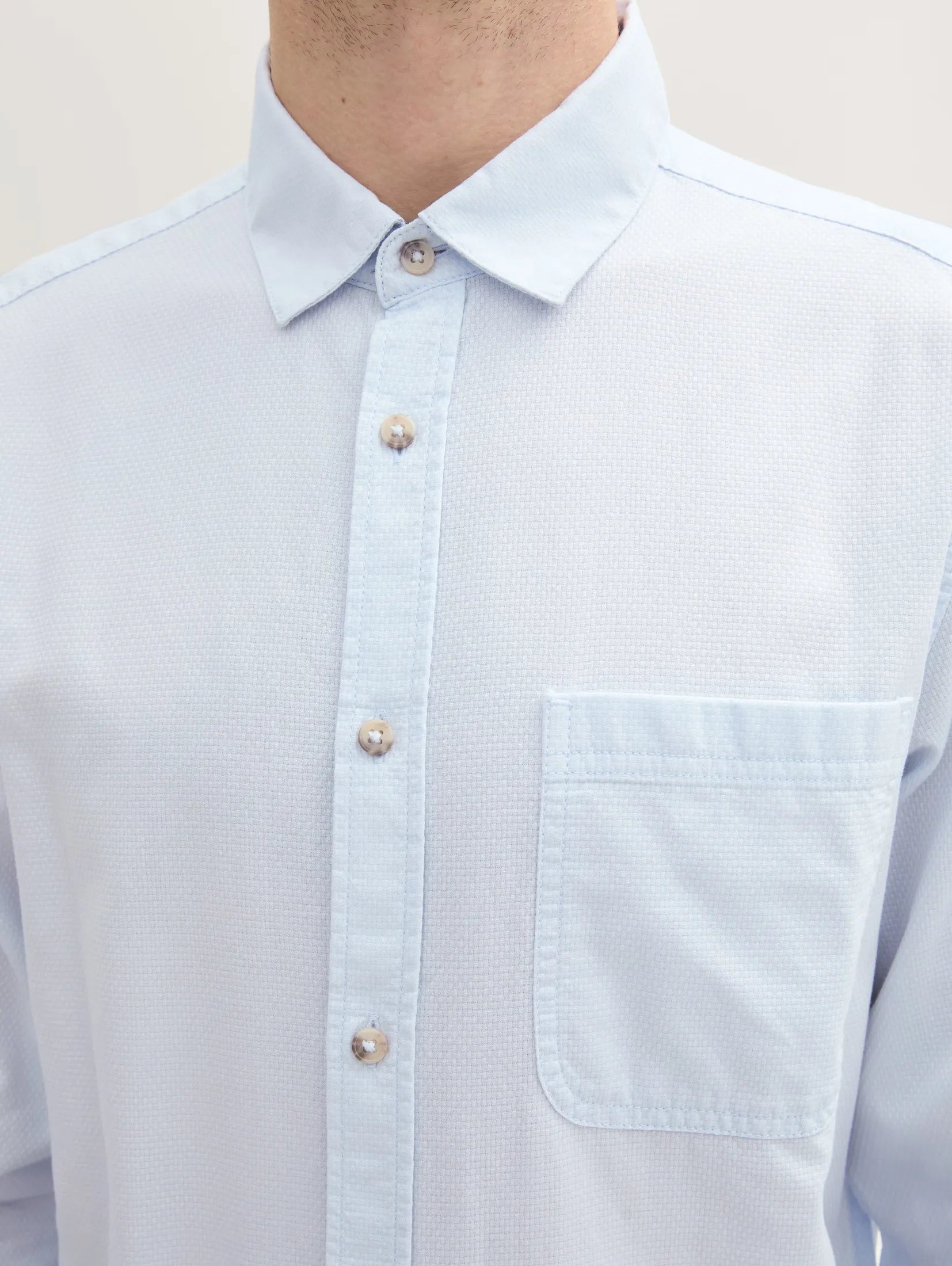 Tom Tailor Printed Light Blue Shirt