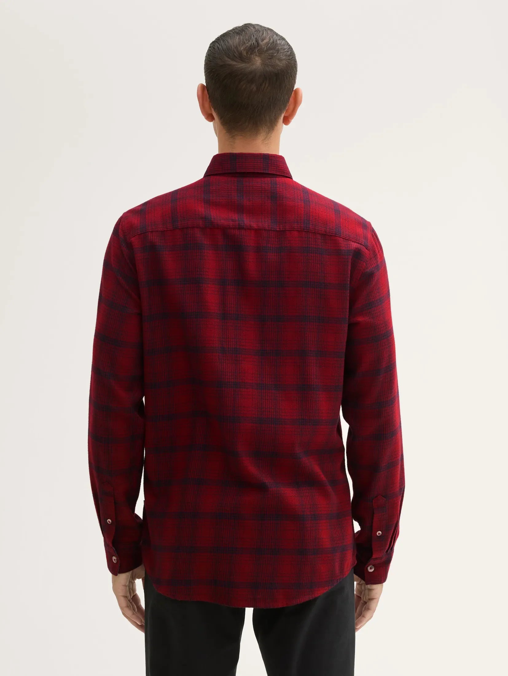 Tom Tailor Burgundy Shirt In A Checked Pattern