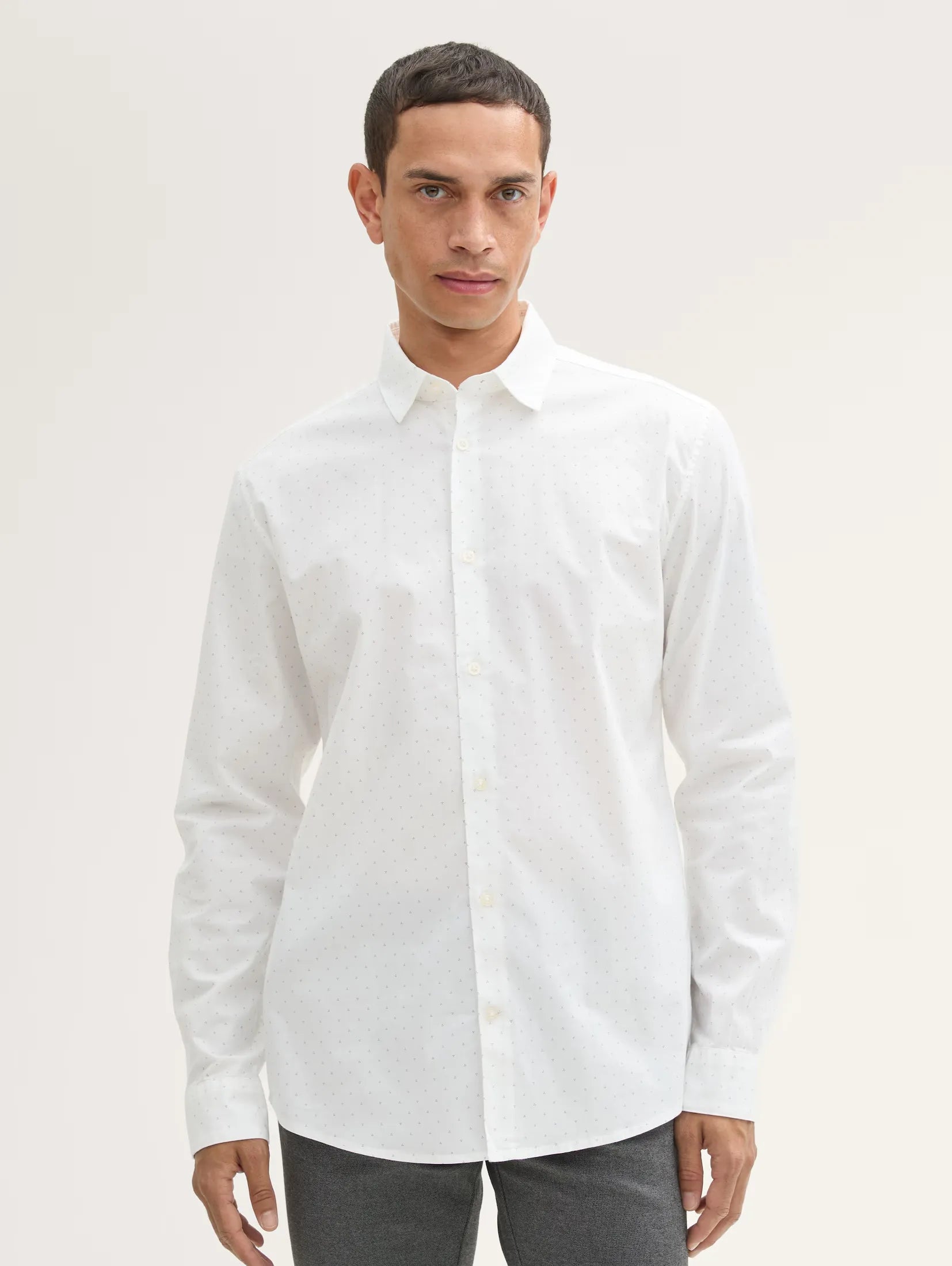 Tom Tailor White Shirt With Dot Design