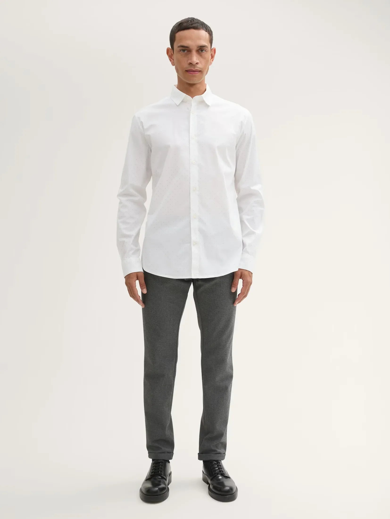 Tom Tailor White Shirt With Dot Design