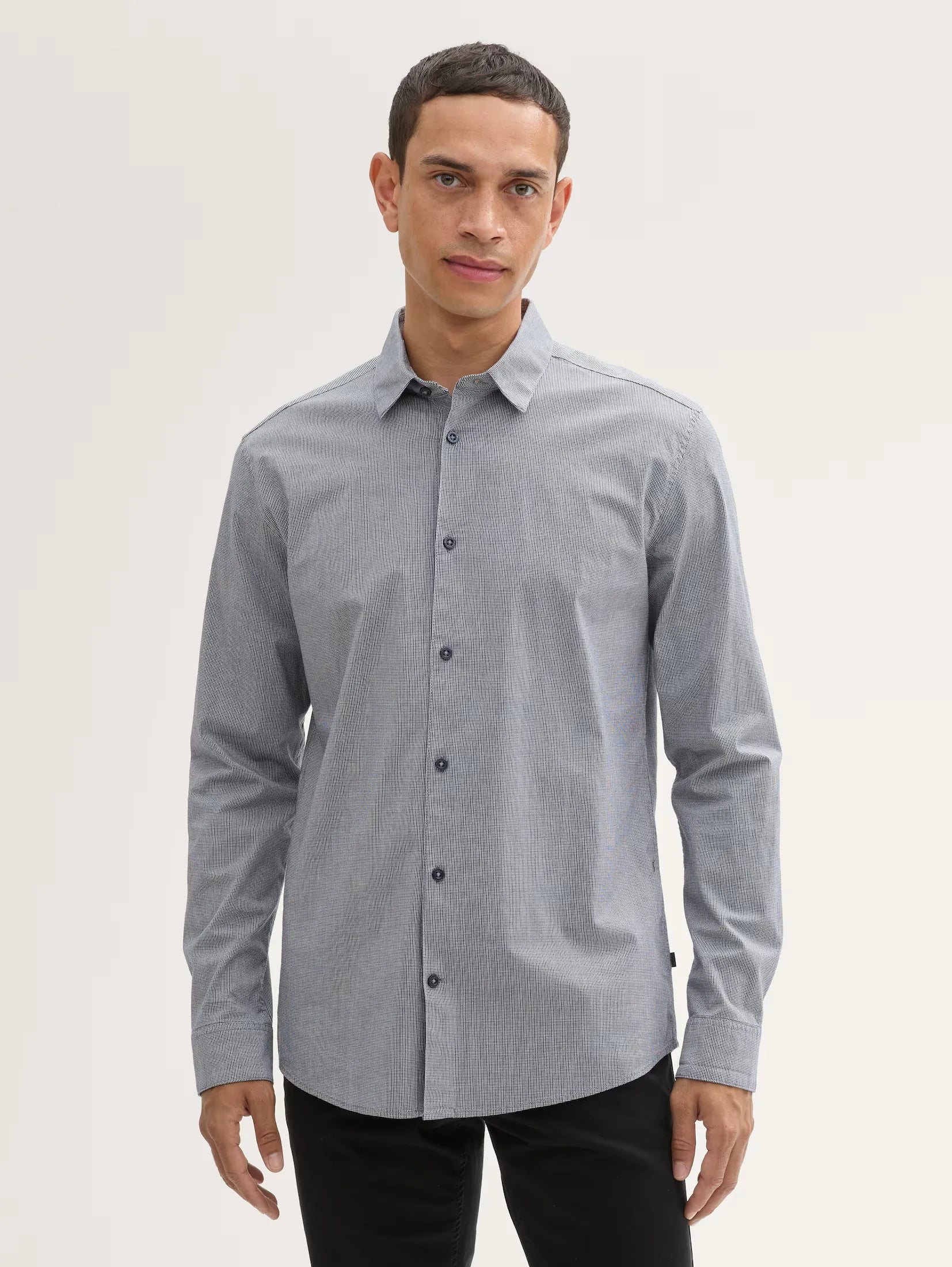 Tom Tailor Grey Shirt With Dot Design