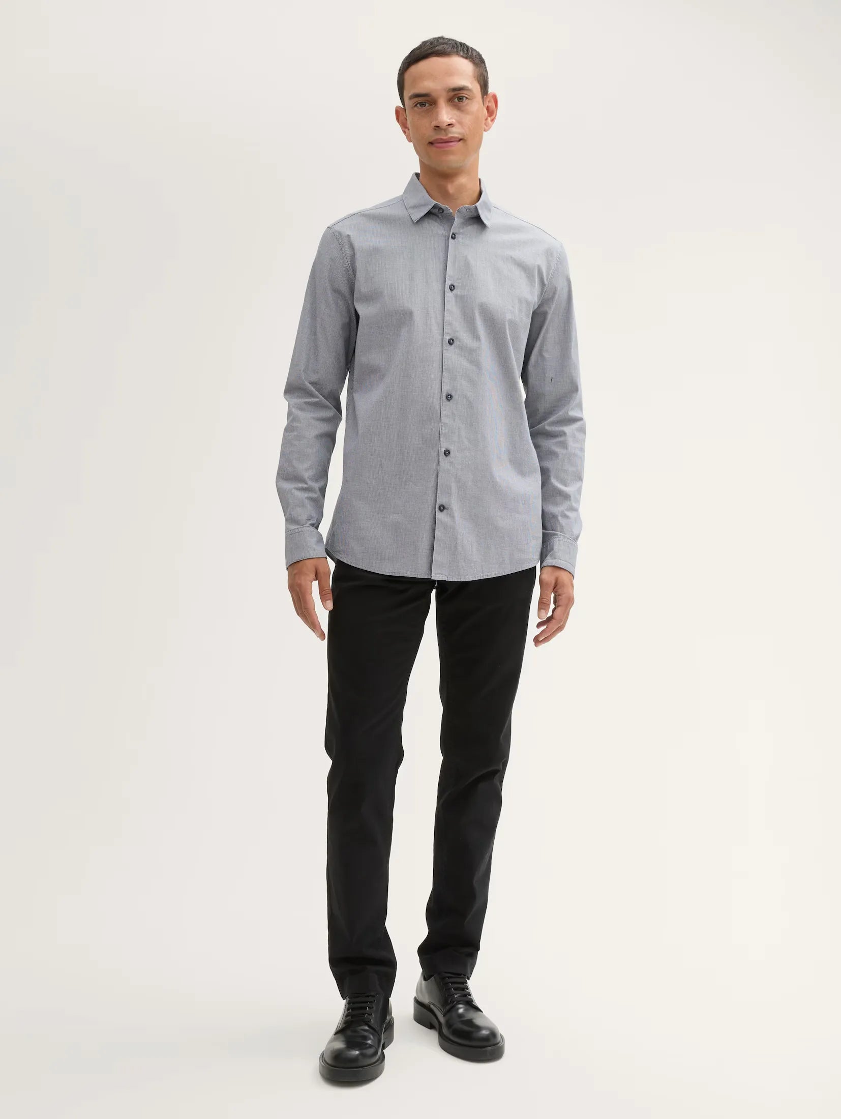 Tom Tailor Grey Shirt With Dot Design