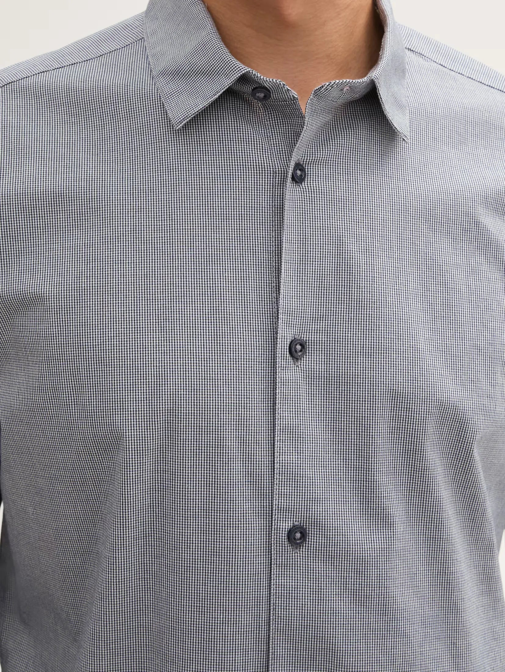 Tom Tailor Grey Shirt With Dot Design