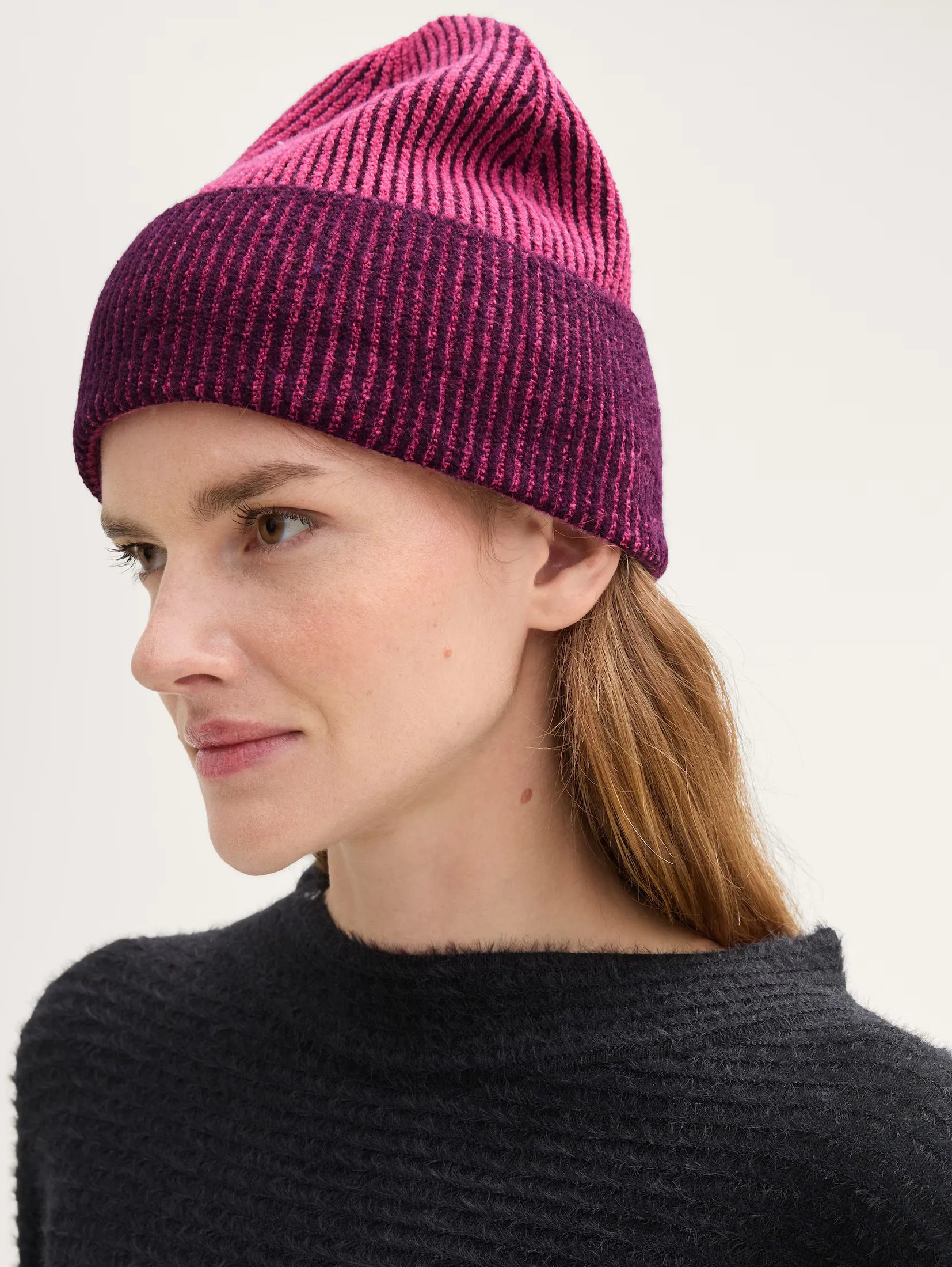 Tom Tailor Braided Pink Velvet Beanie