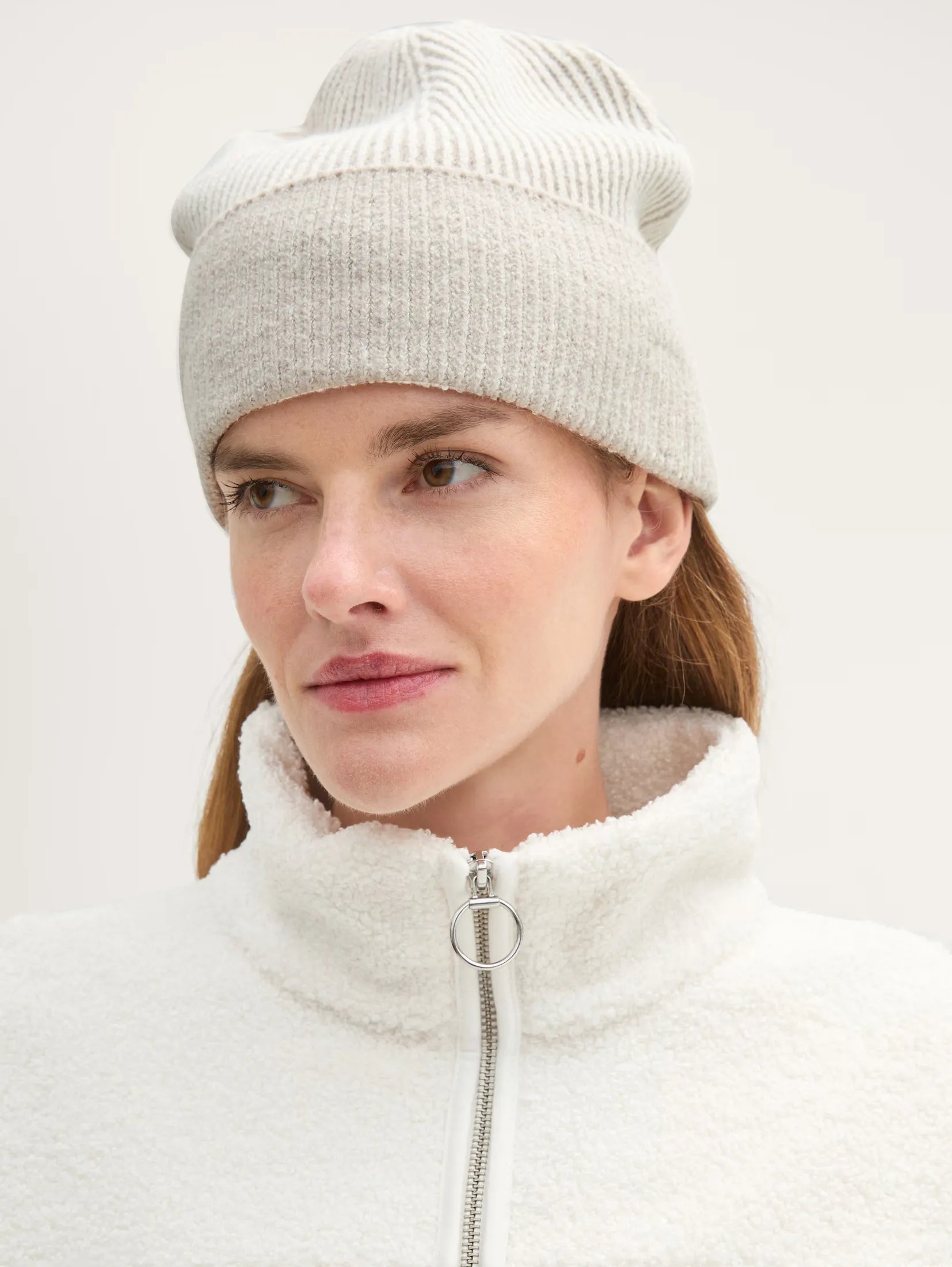 Tom Tailor Braided Light Beige Beanie