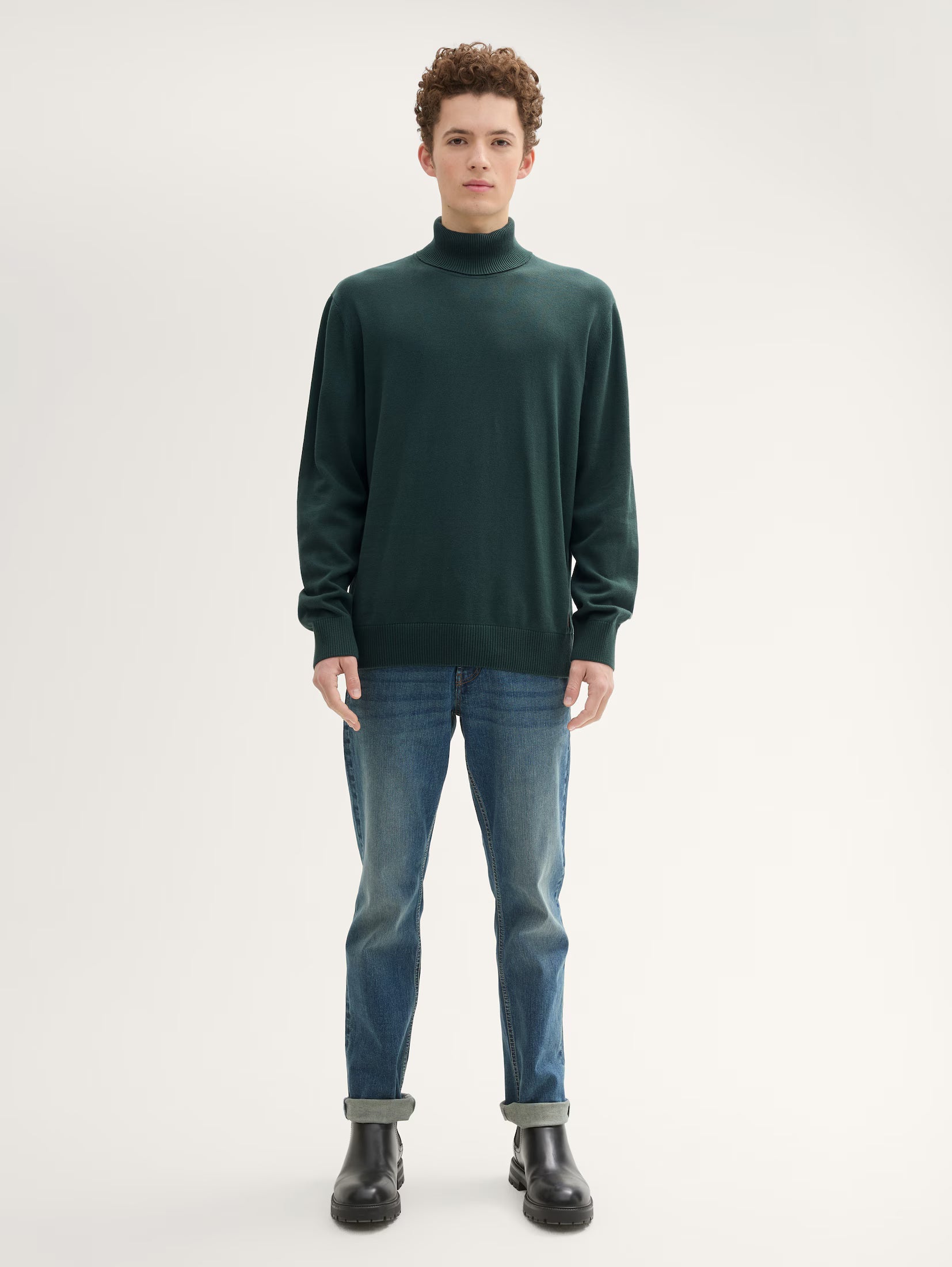 Tom Tailor Dark Green Basic Turtle Neck