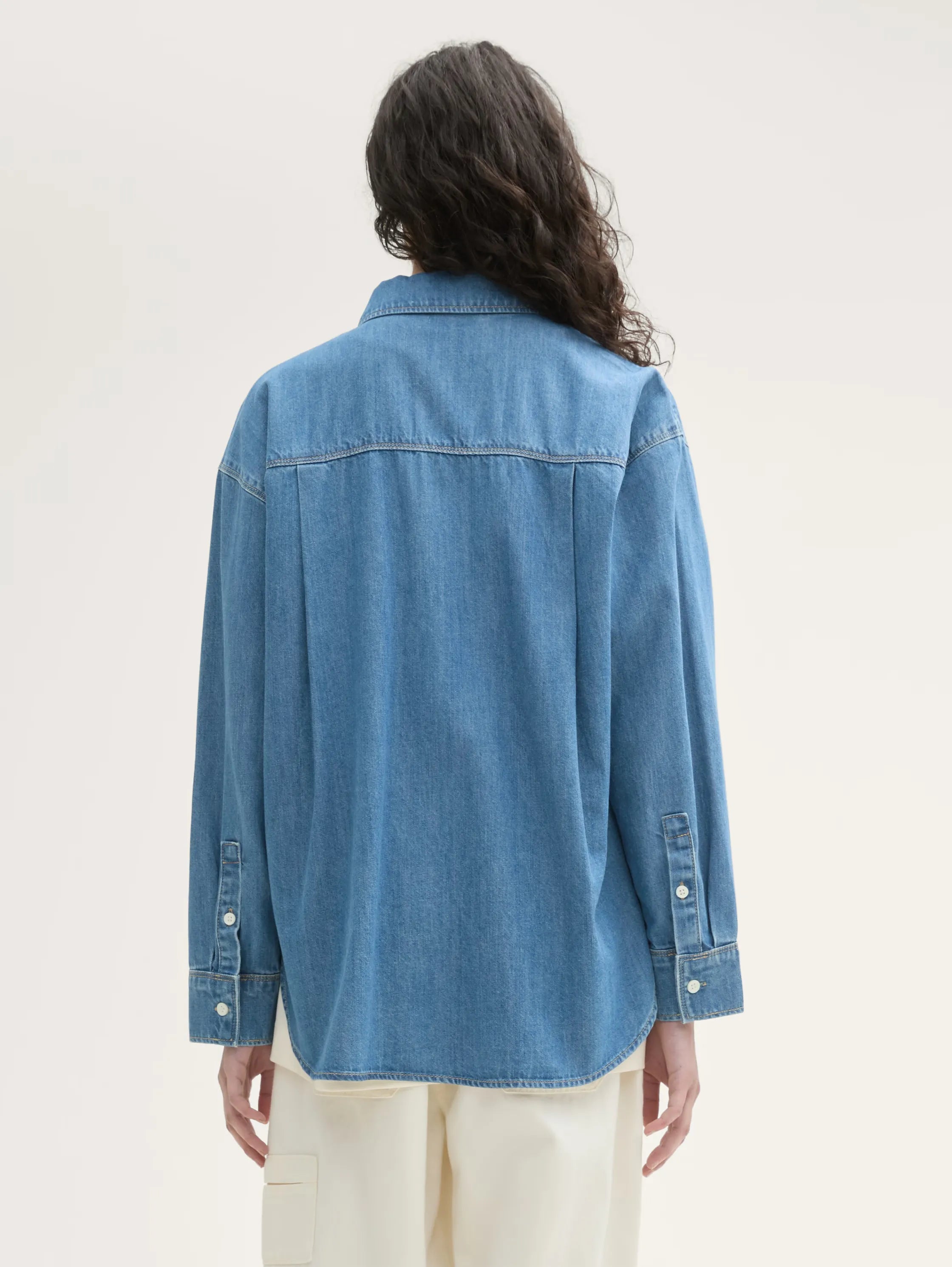 Tom Tailor Loose Blue Denim Shirt