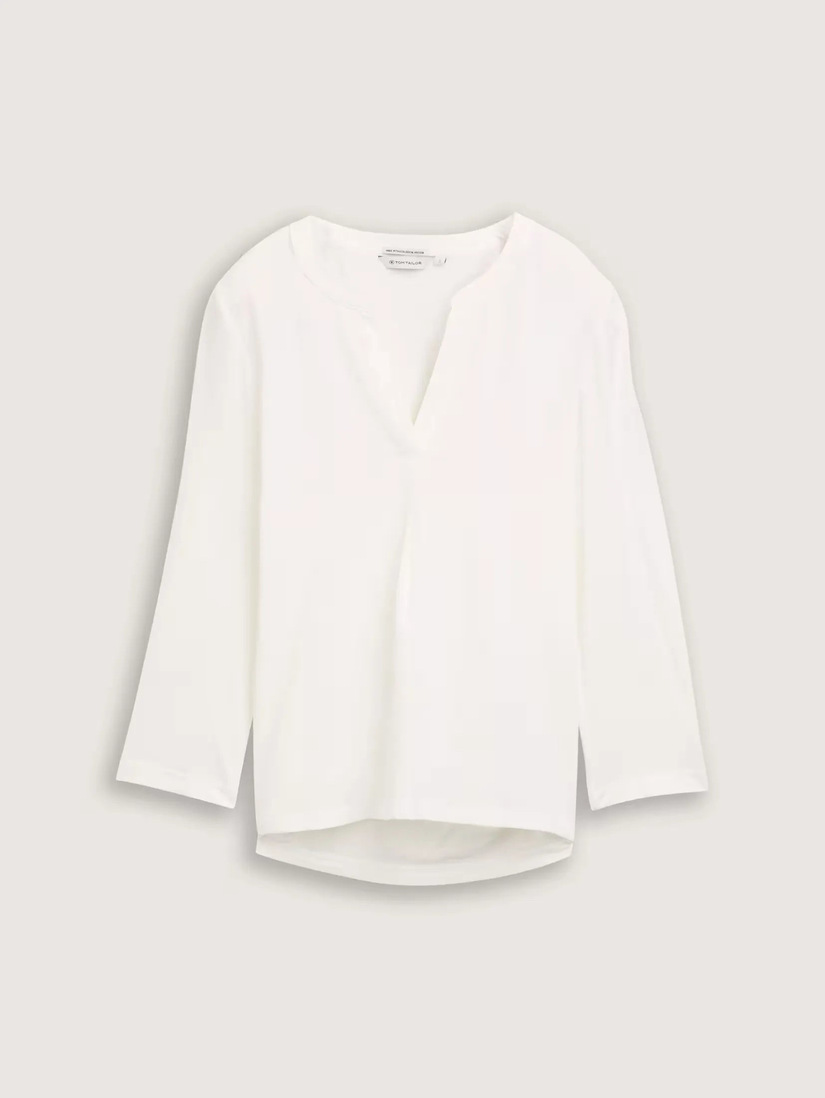 Tom Tailor 3/4 Sleeve White Shirt