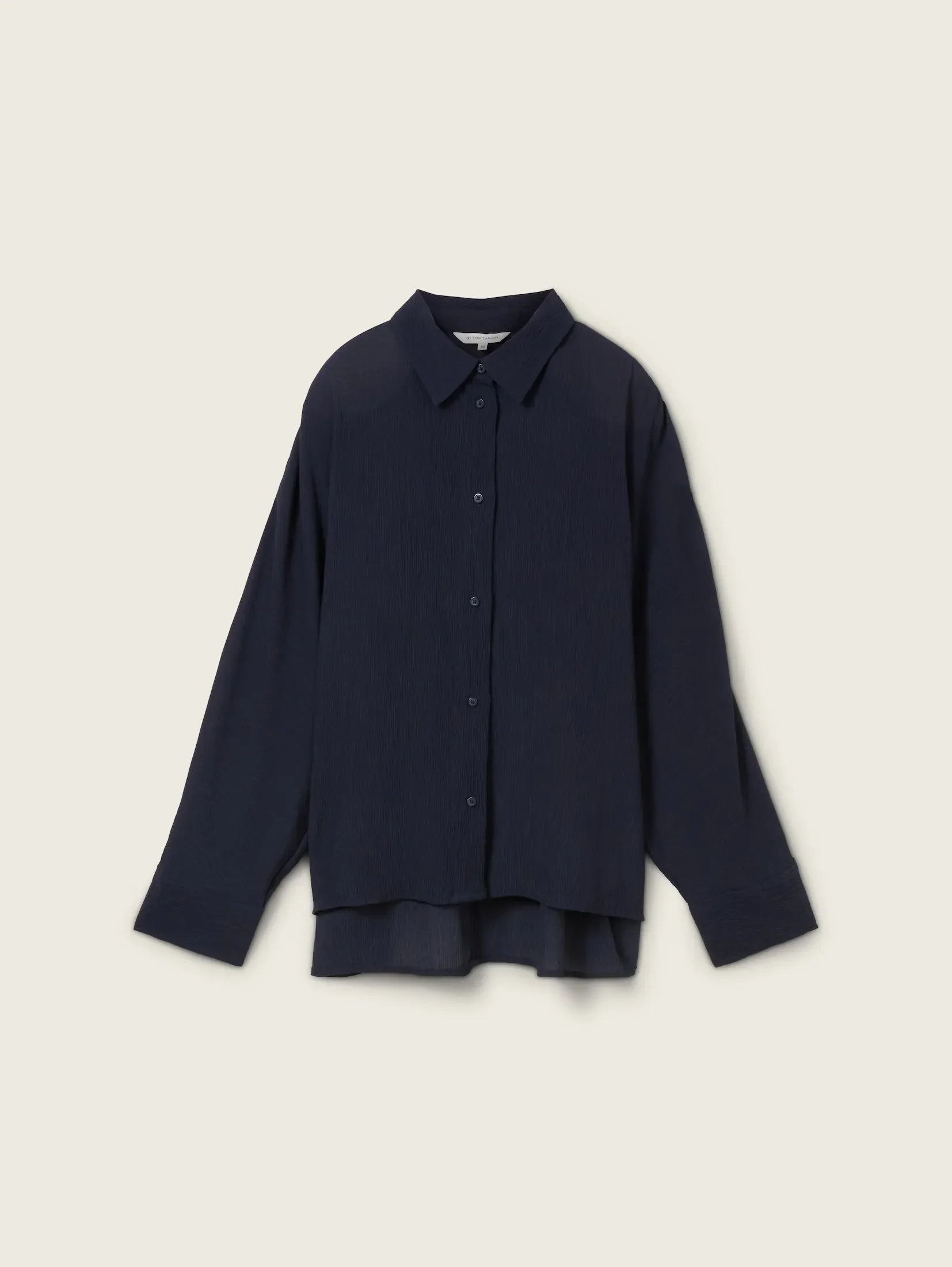 Tom Tailor Oversized Textured Navy Shirt