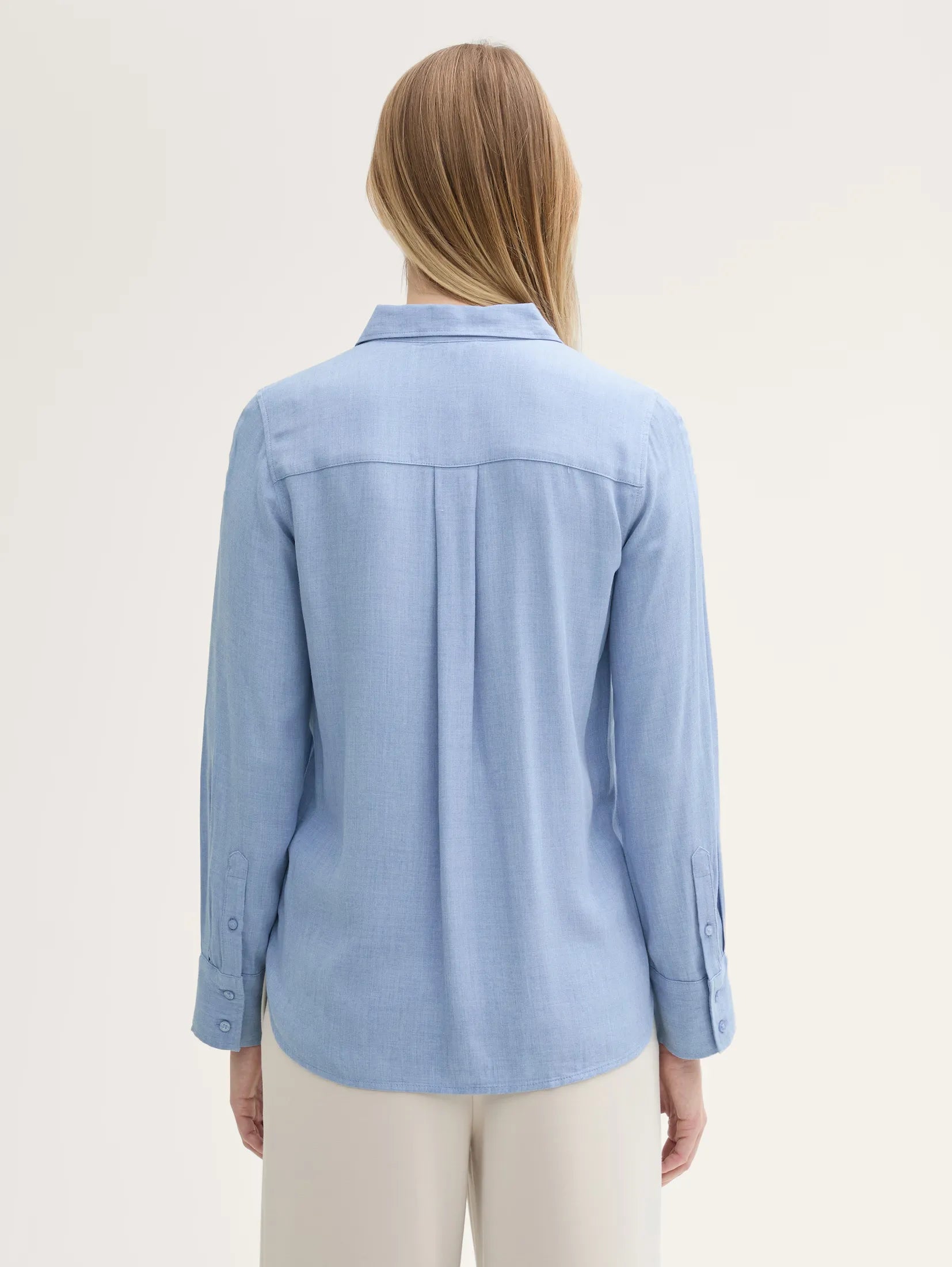 Tom Tailor Light Blue Viscose Shirt