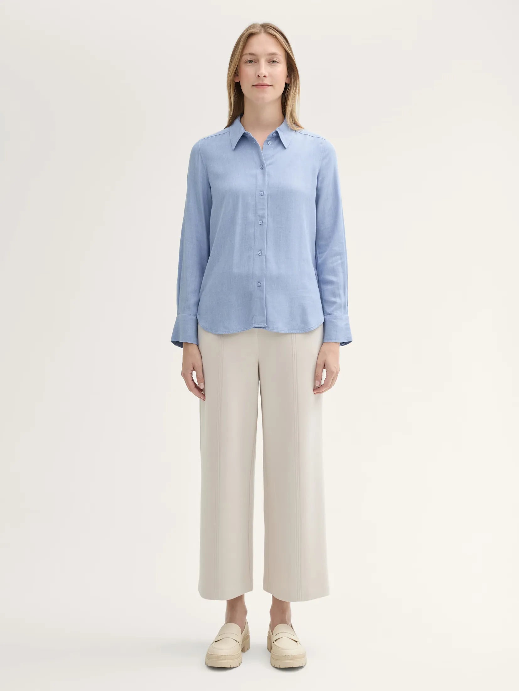 Tom Tailor Light Blue Viscose Shirt