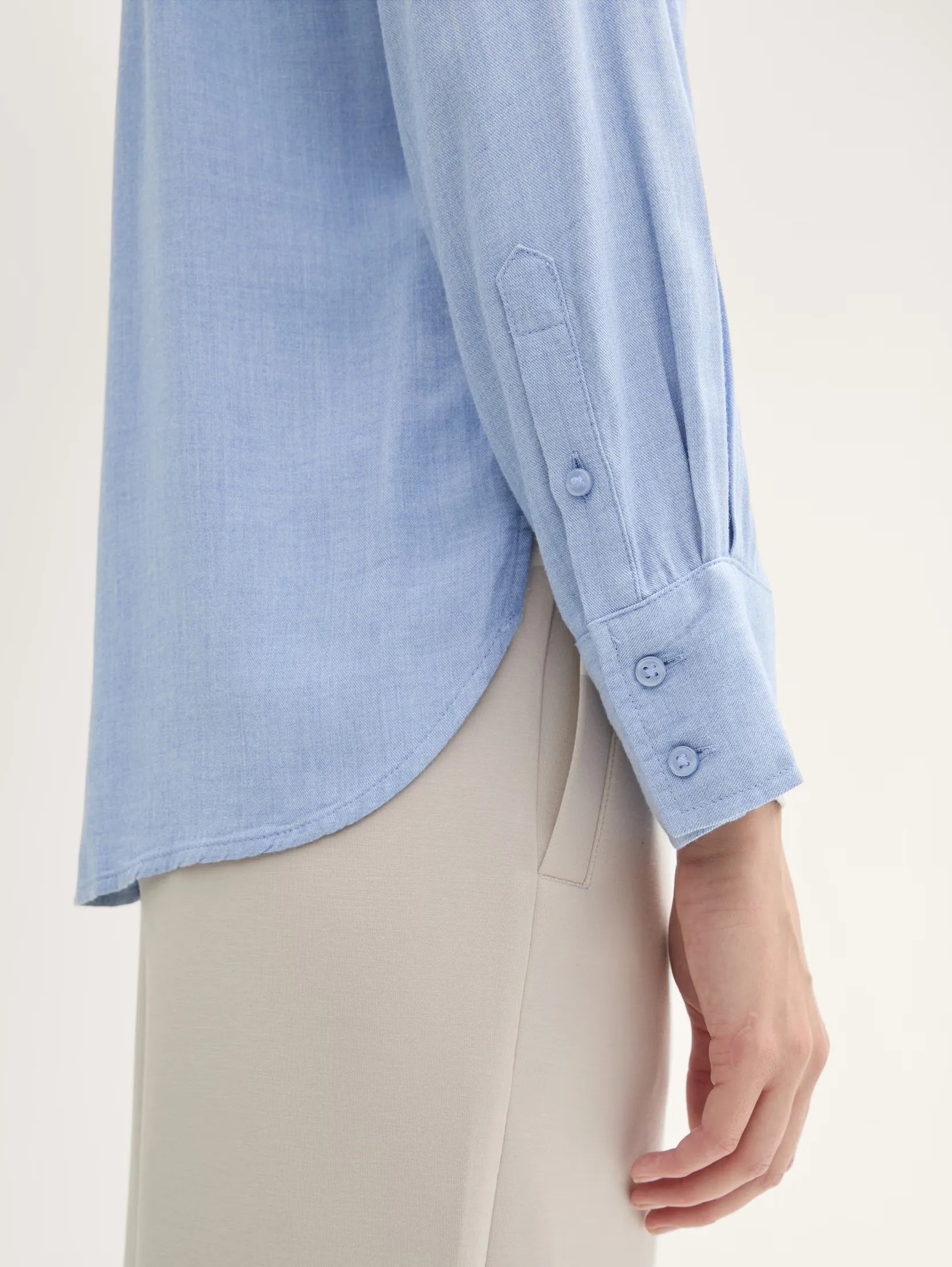 Tom Tailor Light Blue Viscose Shirt