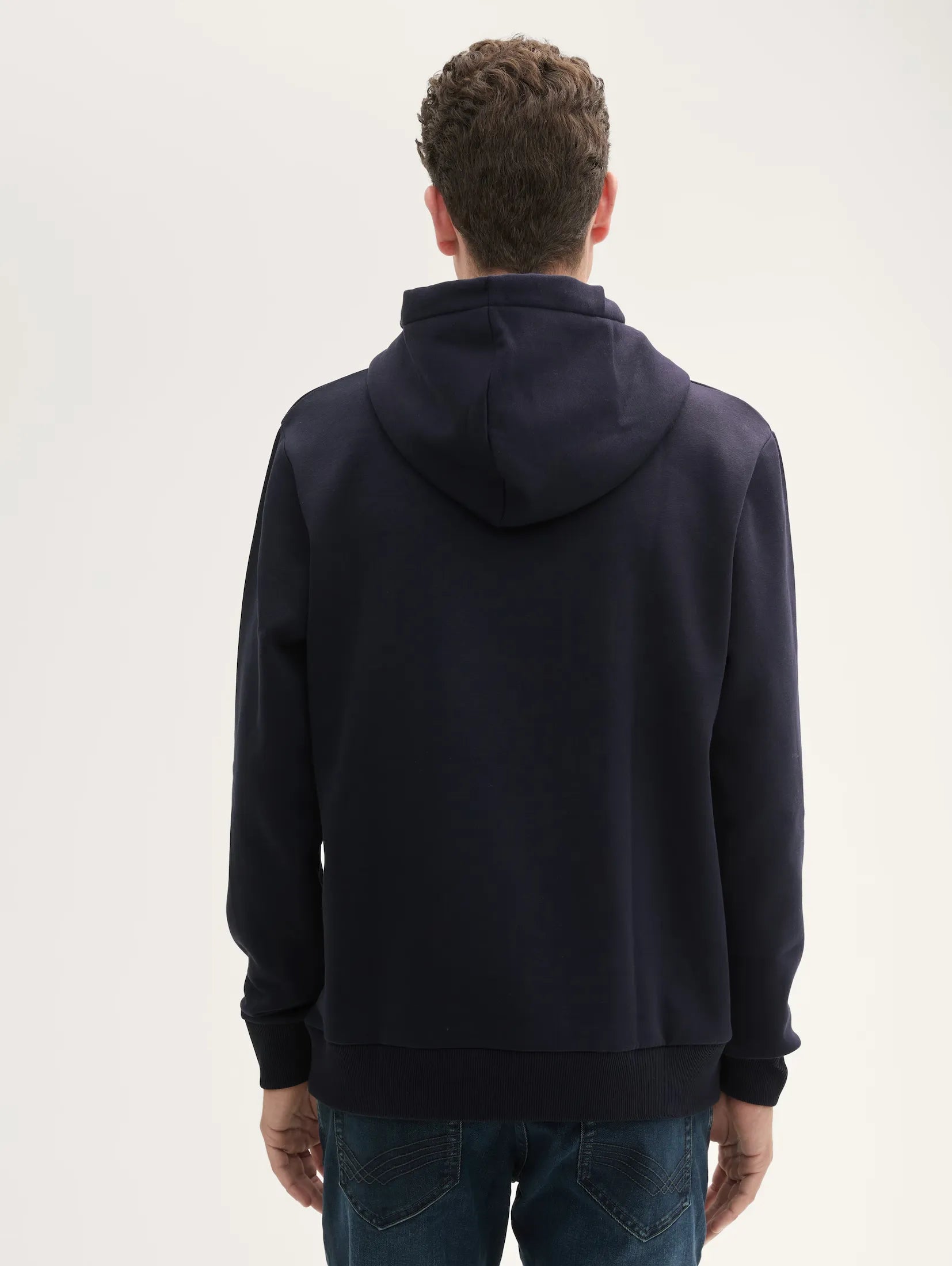 Tom Tailor Navy Hoodie With Front Logo