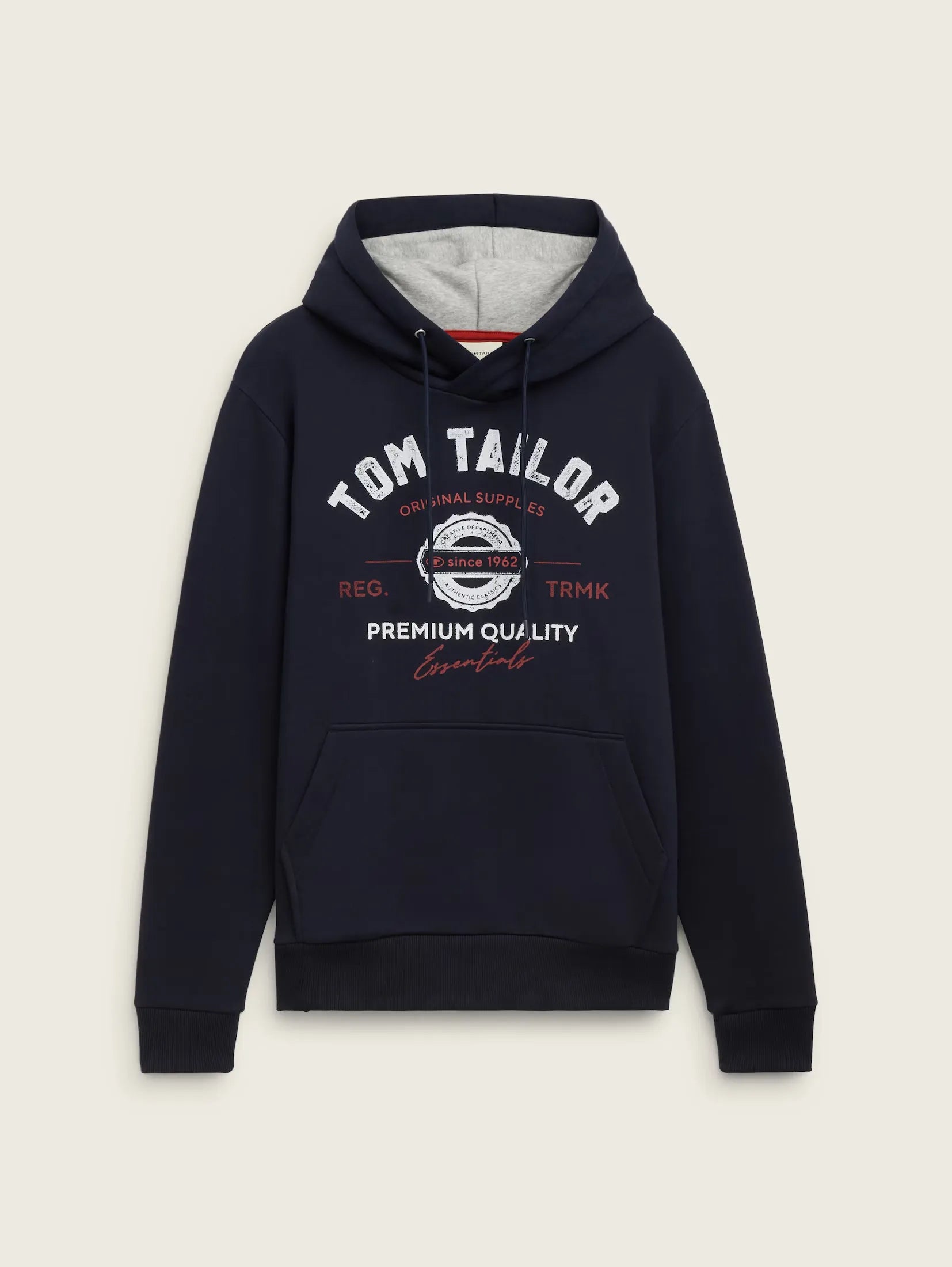 Tom Tailor Navy Hoodie With Front Logo