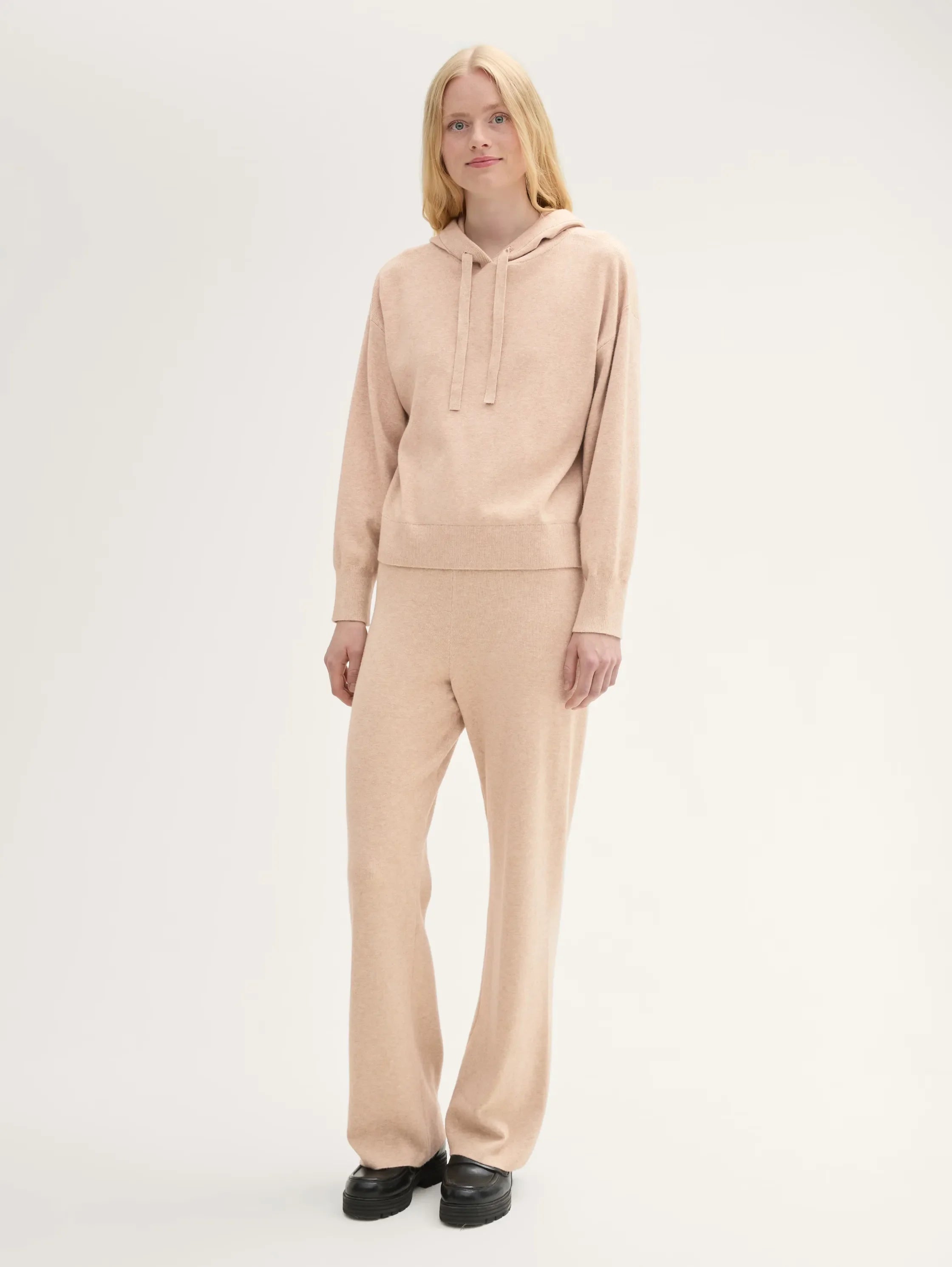 Tom Tailor Relaxed Knit Light Camel Hoodie