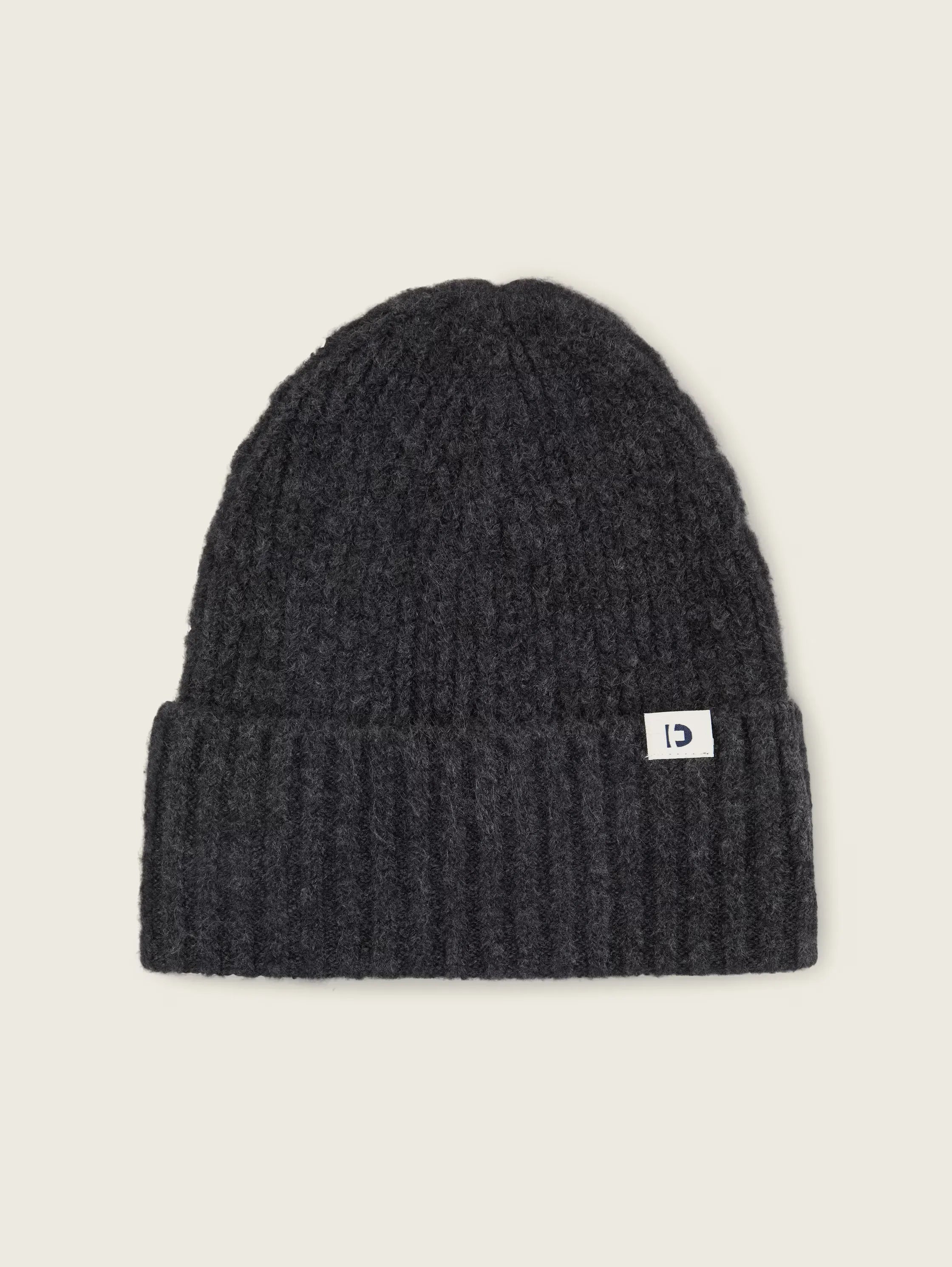 Tom Tailor Ribbed Beanies Dark Grey Hat