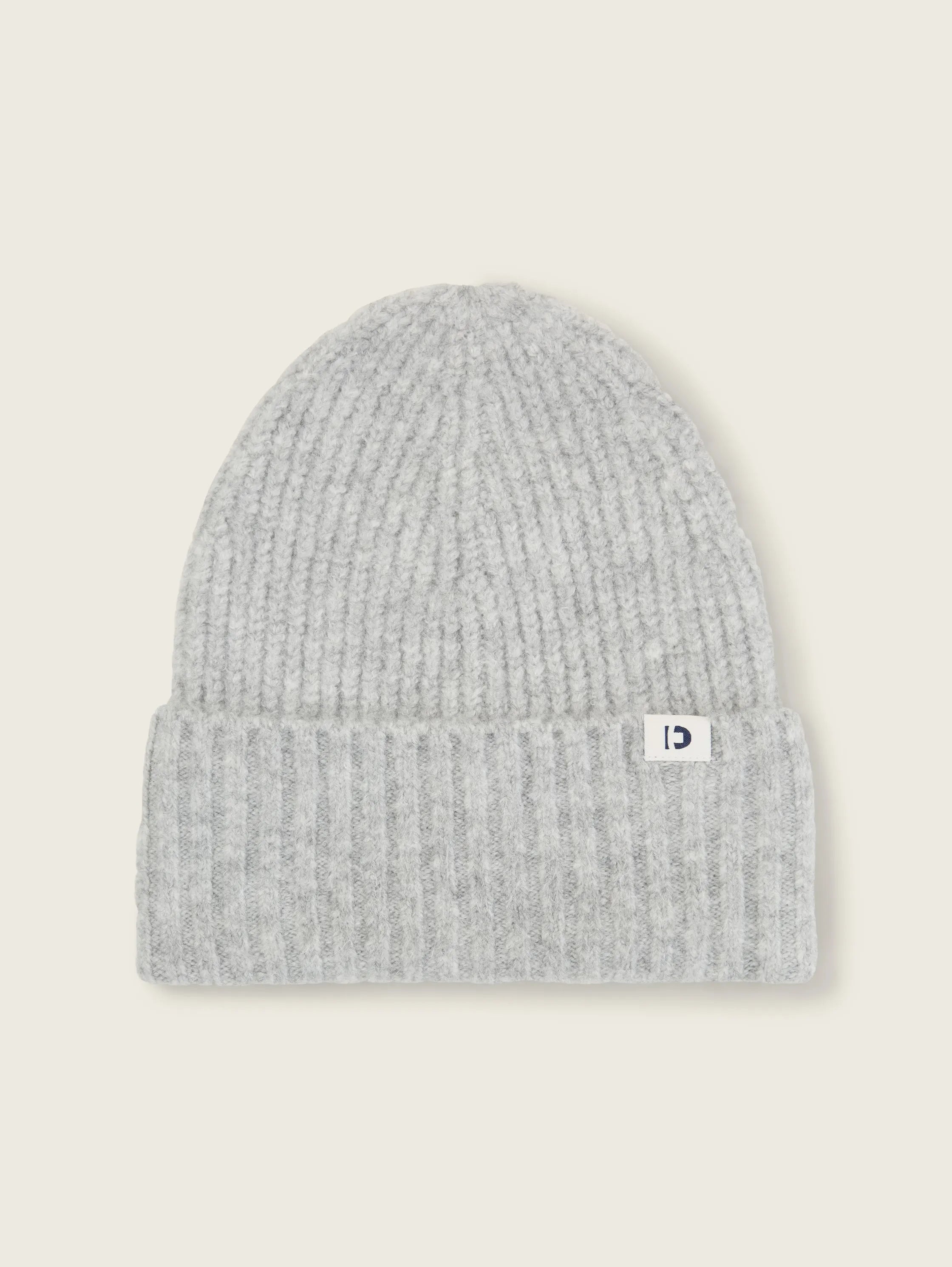 Tom Tailor Ribbed Beanies Light Grey Hat