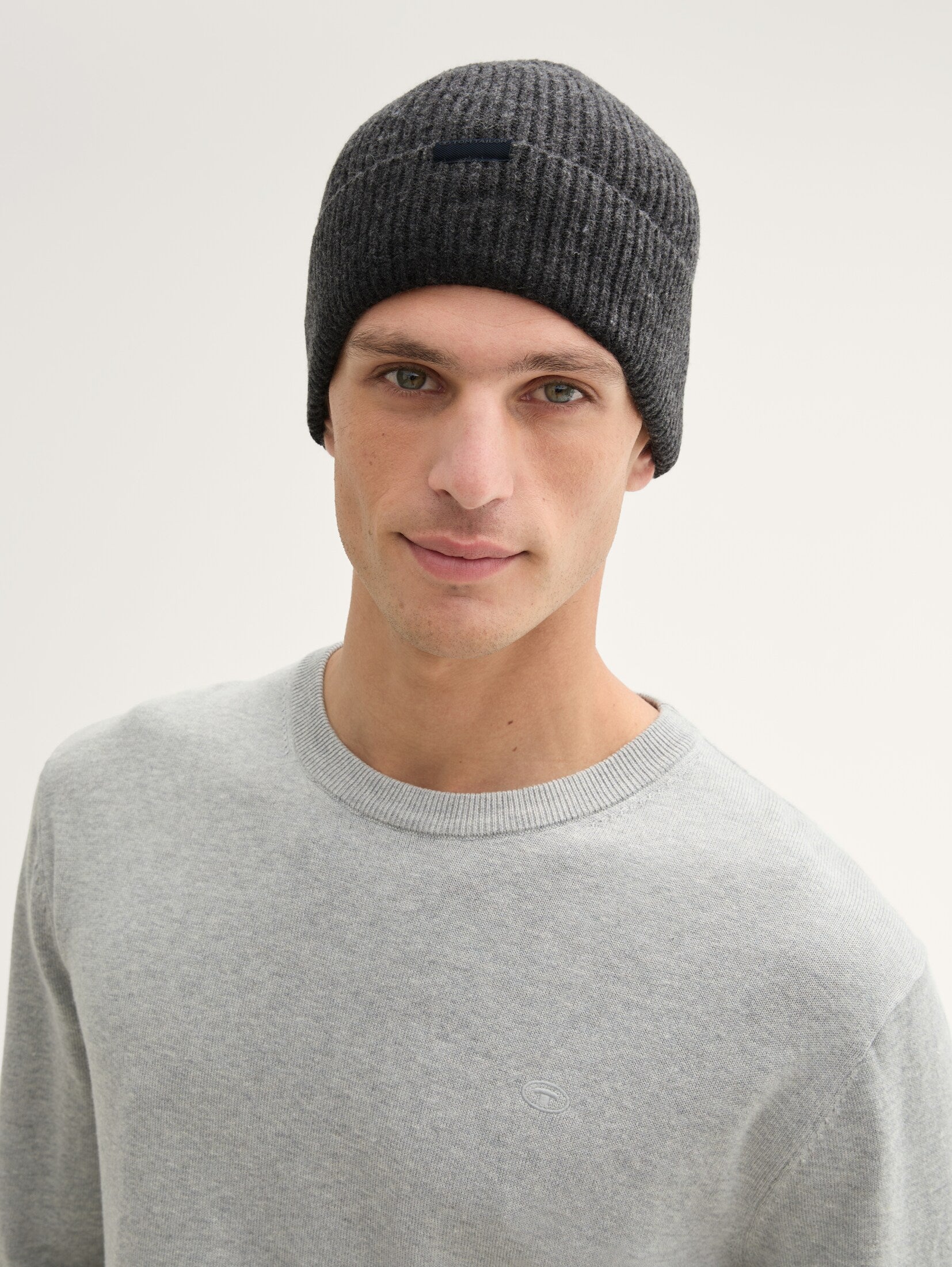 Tom Tailor Basic Woolen Dark Grey Beanie