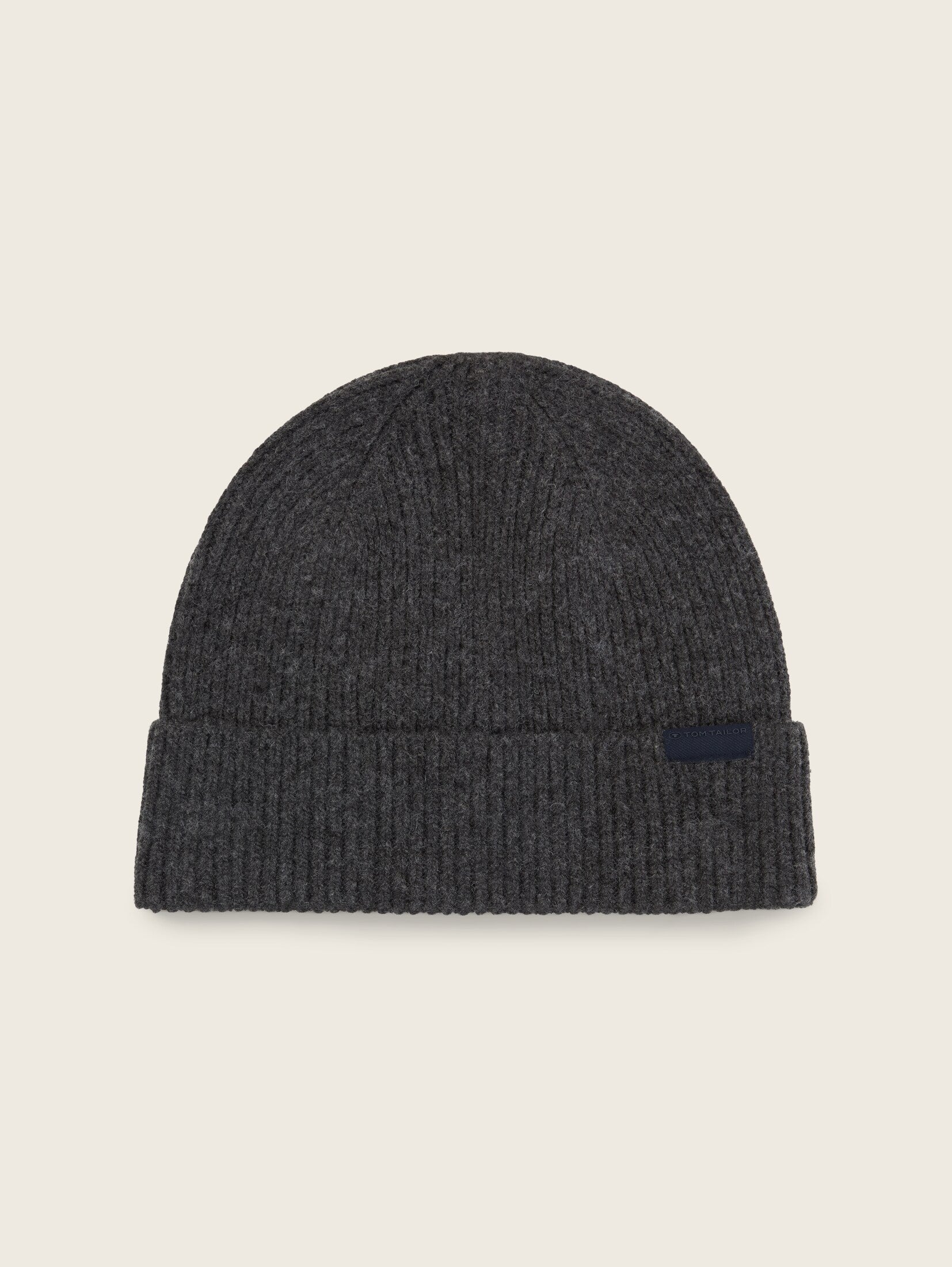 Tom Tailor Basic Woolen Dark Grey Beanie