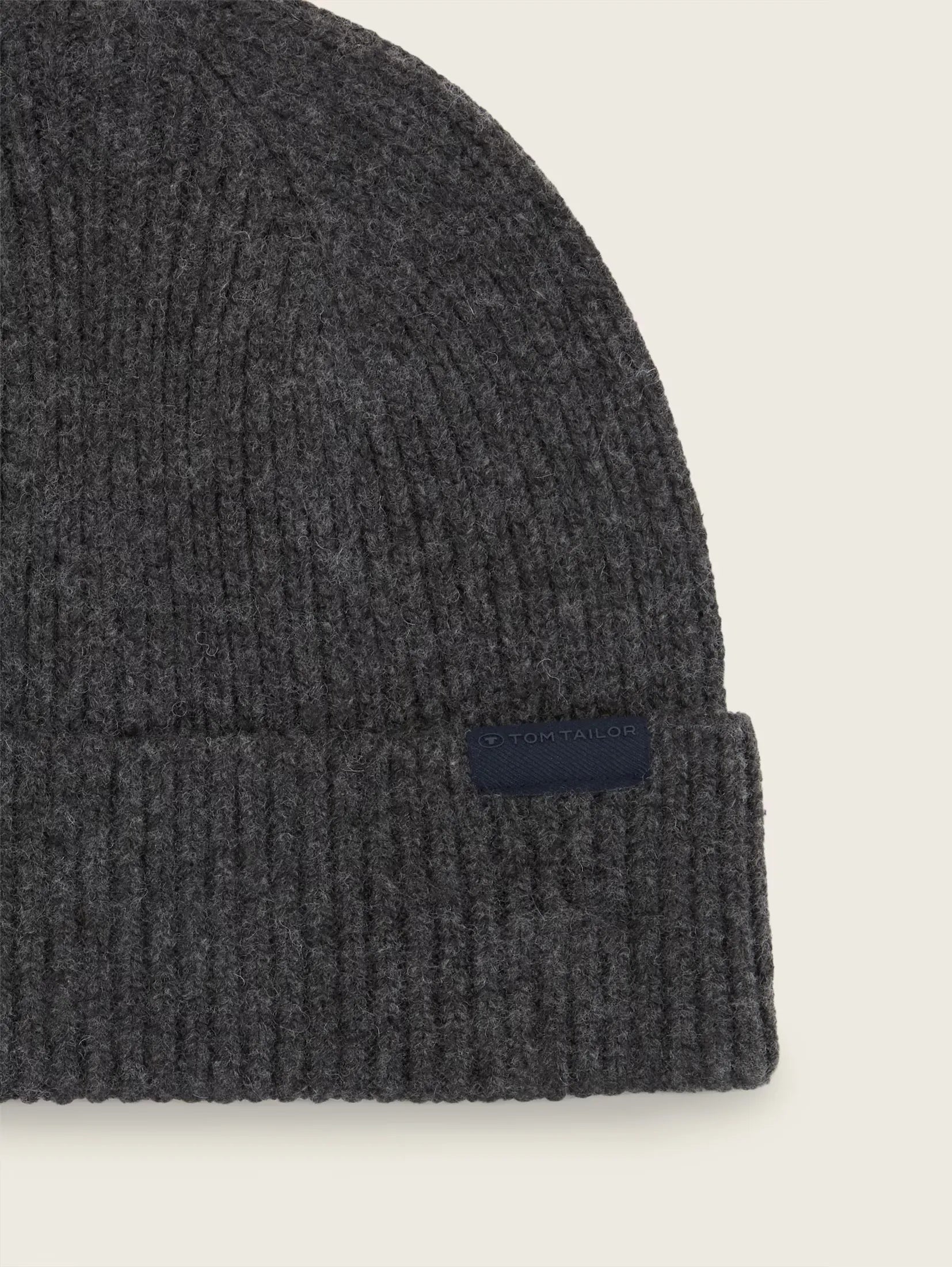 Tom Tailor Basic Woolen Dark Grey Beanie