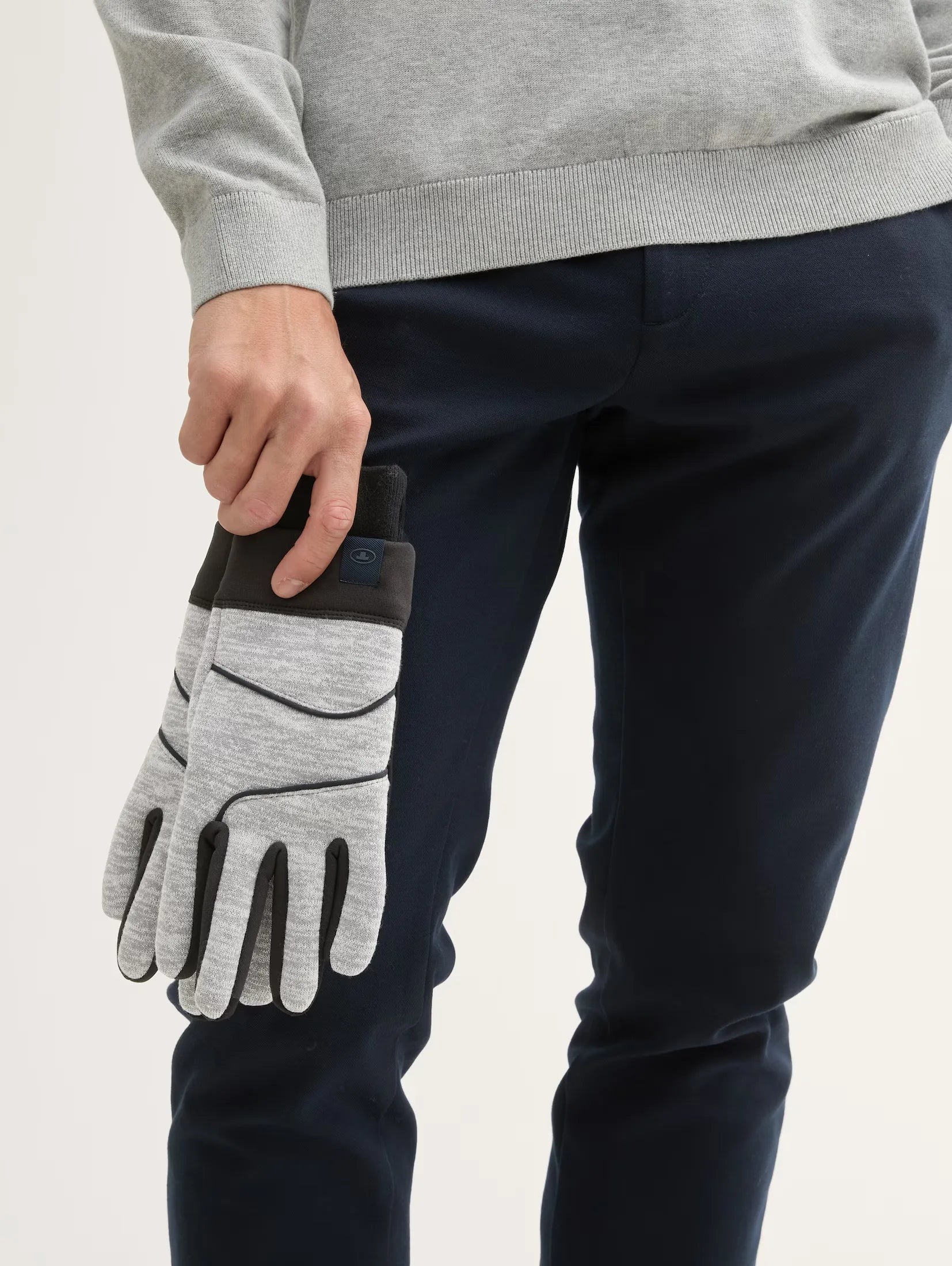 Tom Tailor Knit Touch Screen Grey Heather Melange Gloves