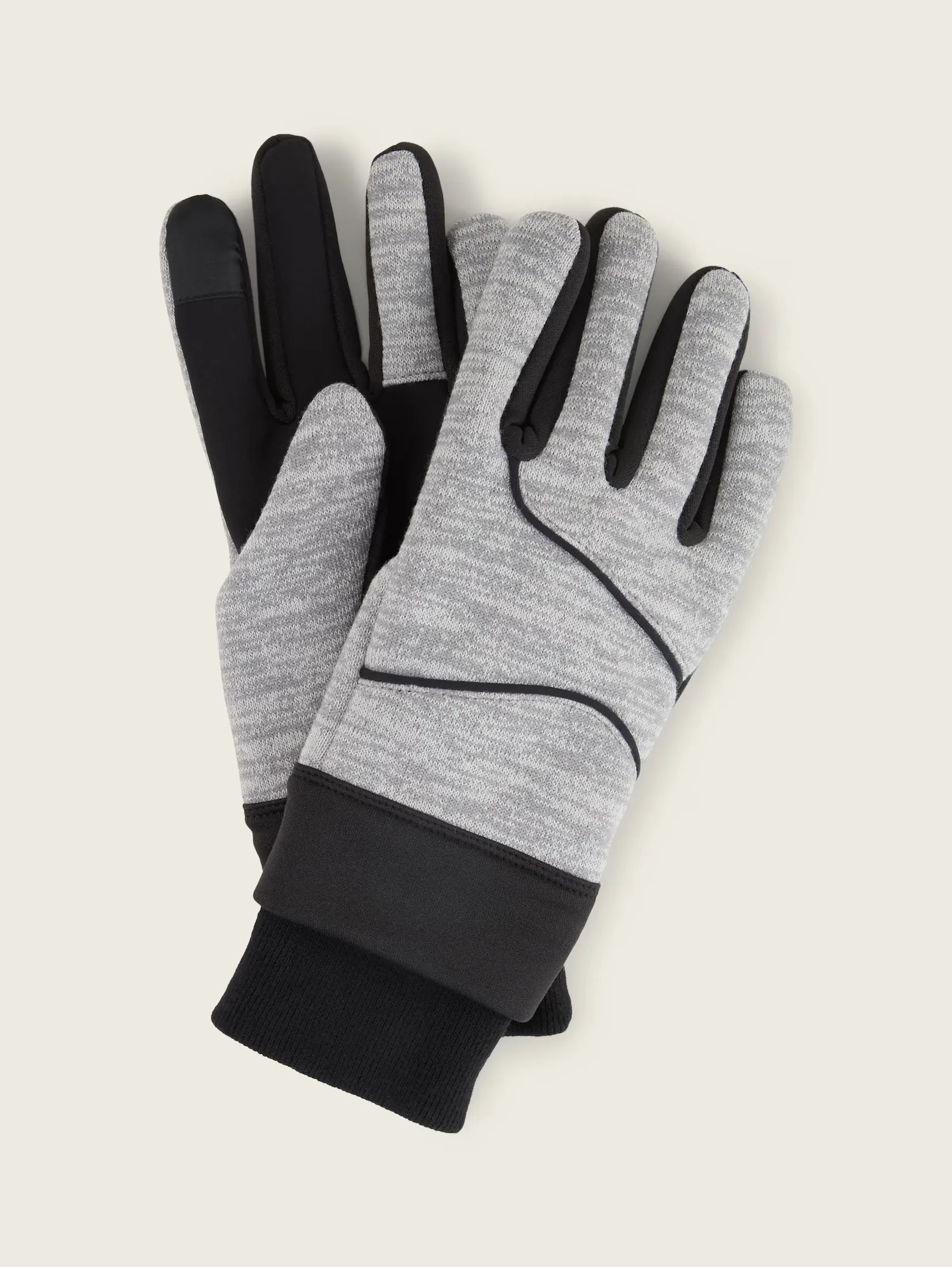 Tom Tailor Knit Touch Screen Grey Heather Melange Gloves