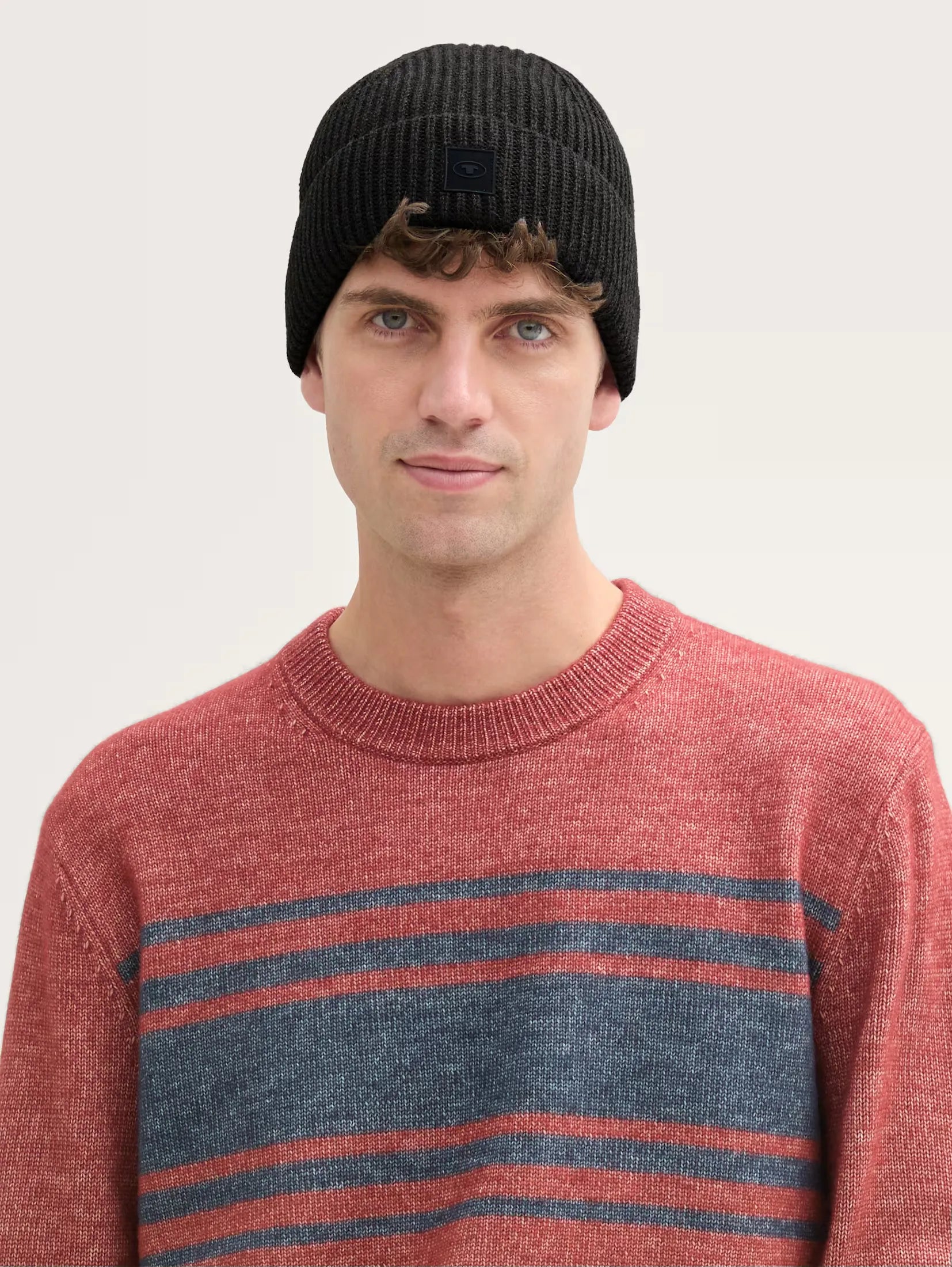 Tom Tailor Textured Knit Dark Grey Beanie