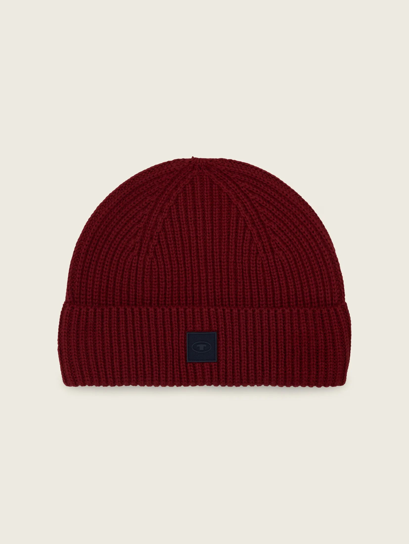 Tom Tailor Textured Knit Bordo Beanie