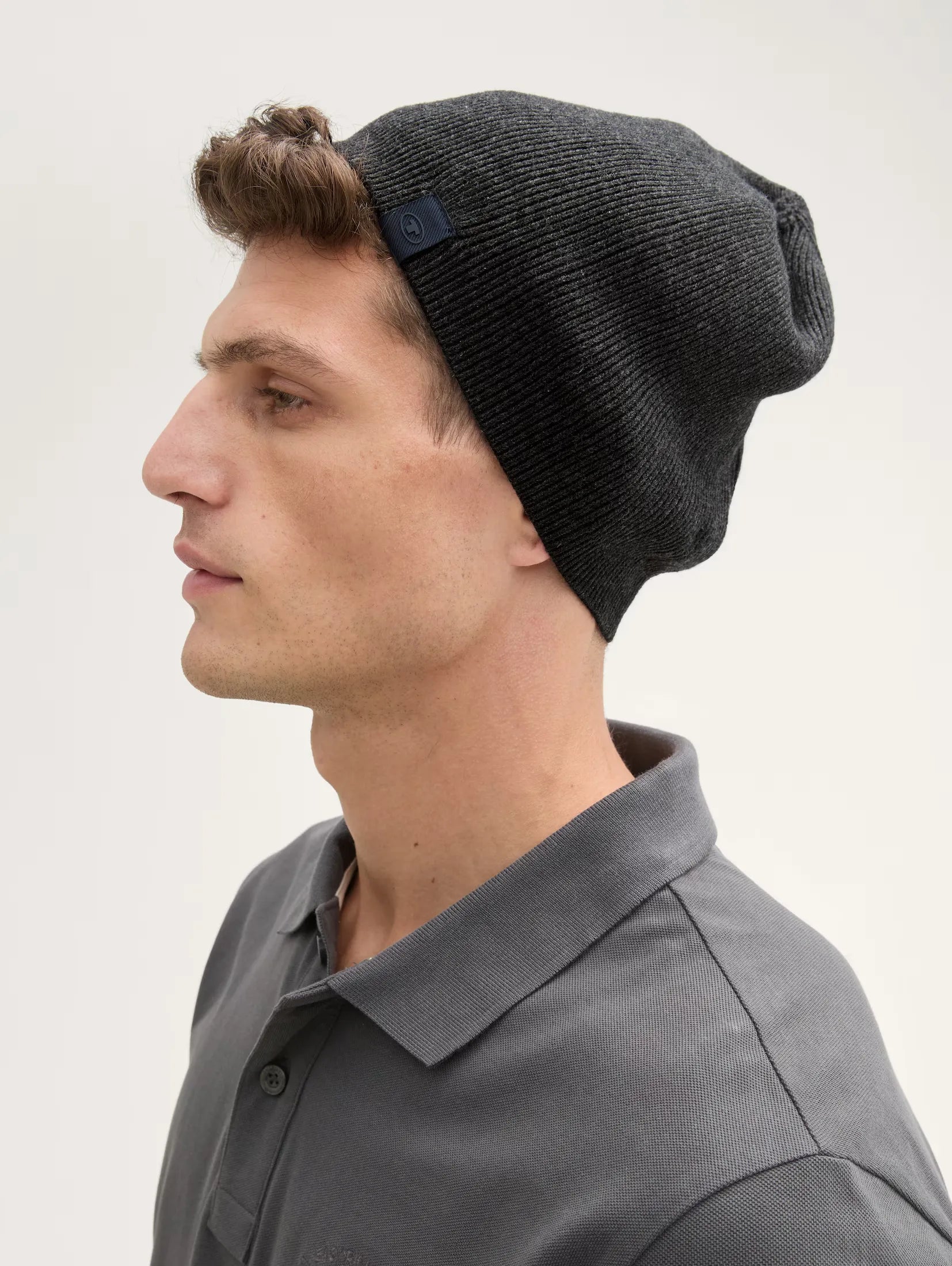 Tom Tailor Black Grey Beanie