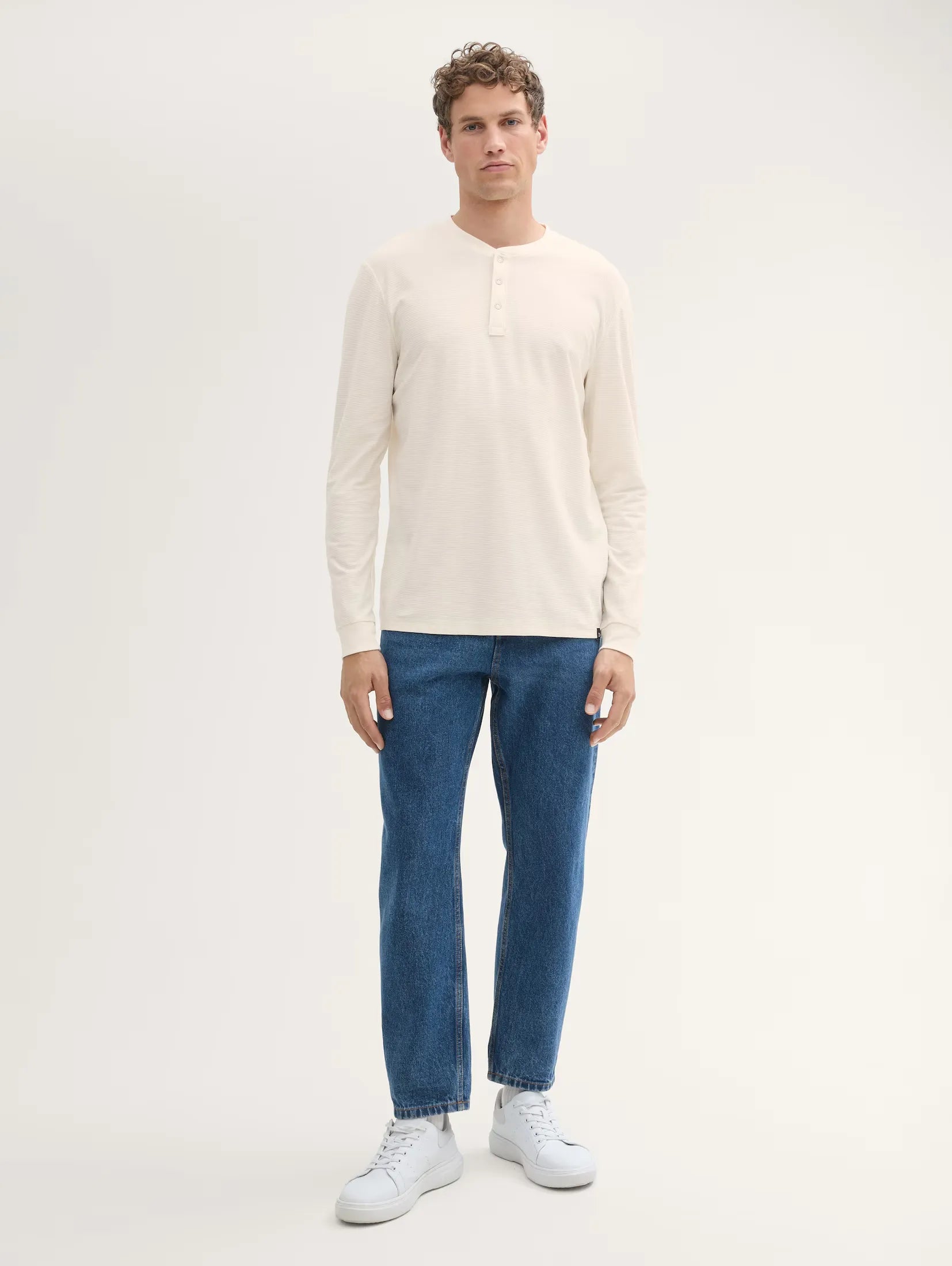 Tom Tailor White Sweater With Texture