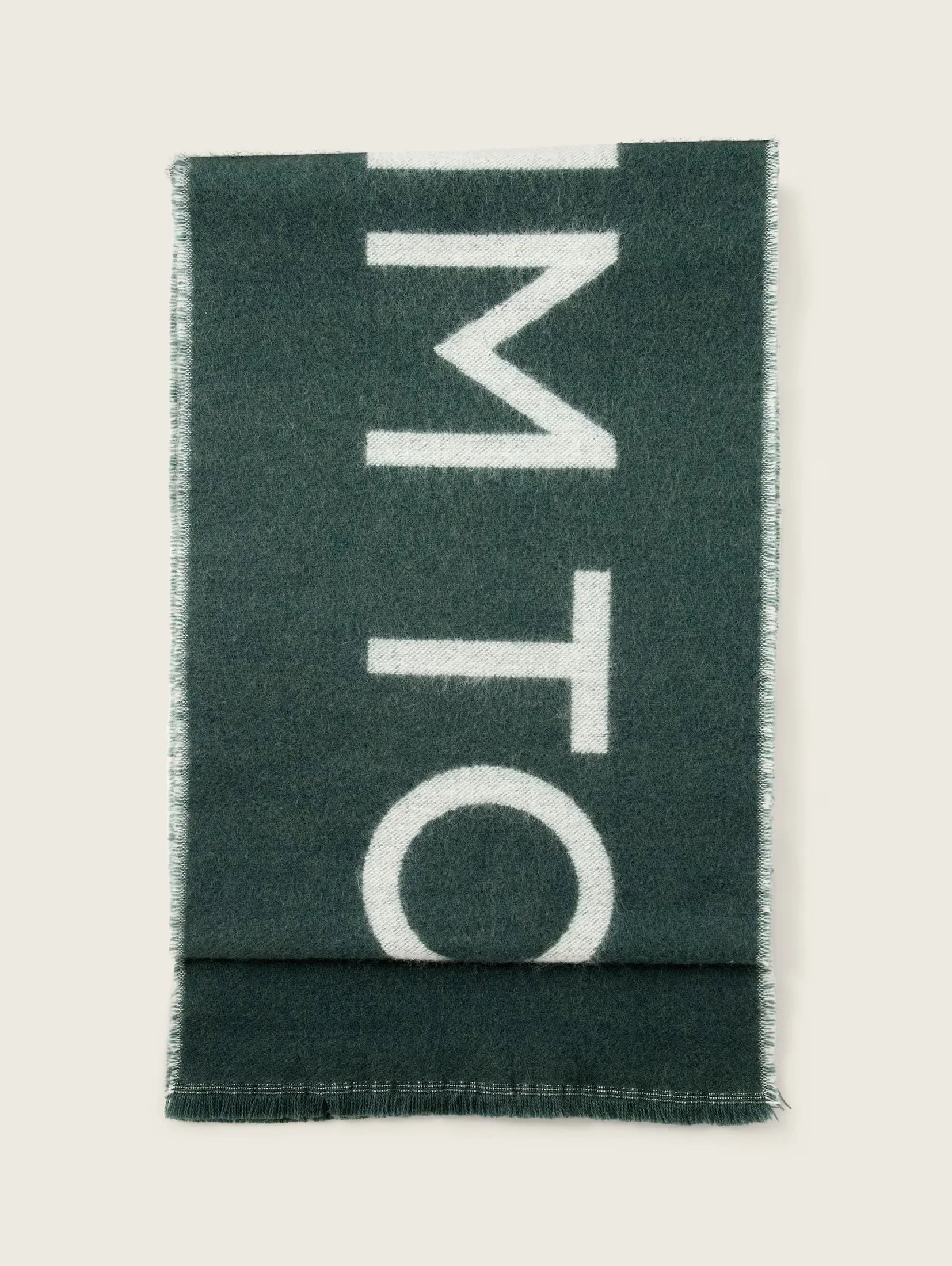 Tom Tailor Jacquard Dark Green Scarf