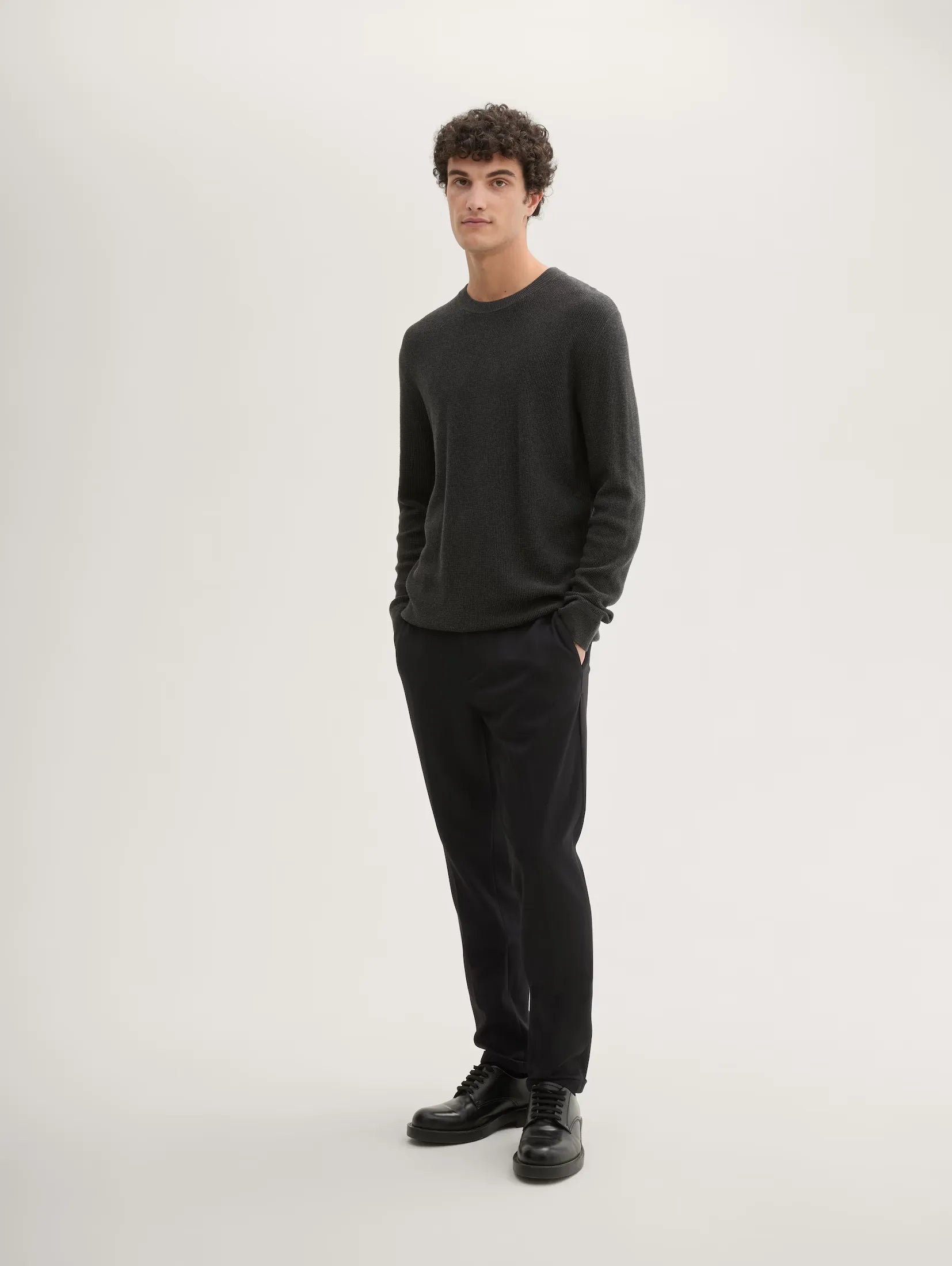 Tom Tailor Slim Jersey Black Chino