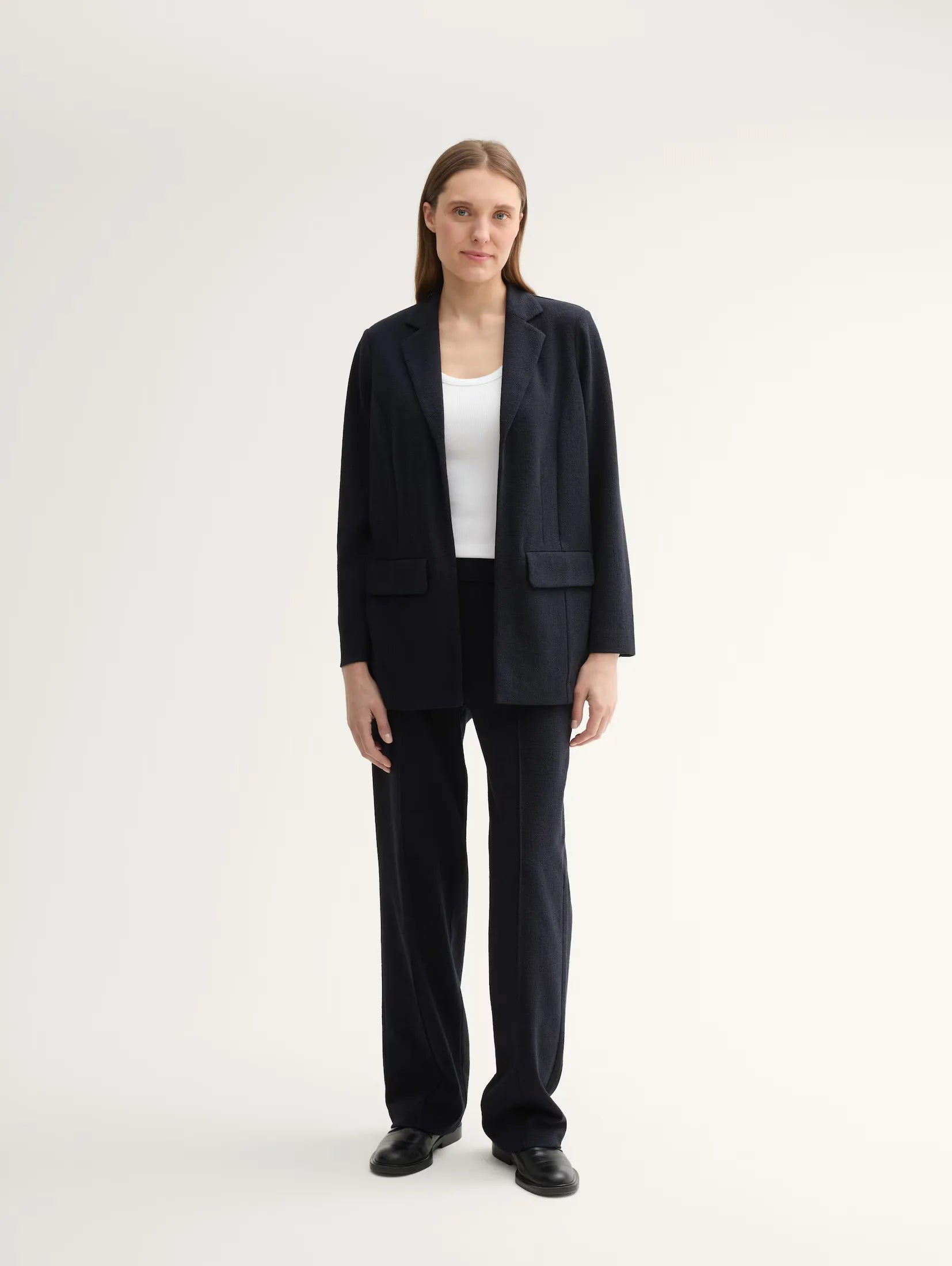 Tom Tailor Texture Navy Blazer