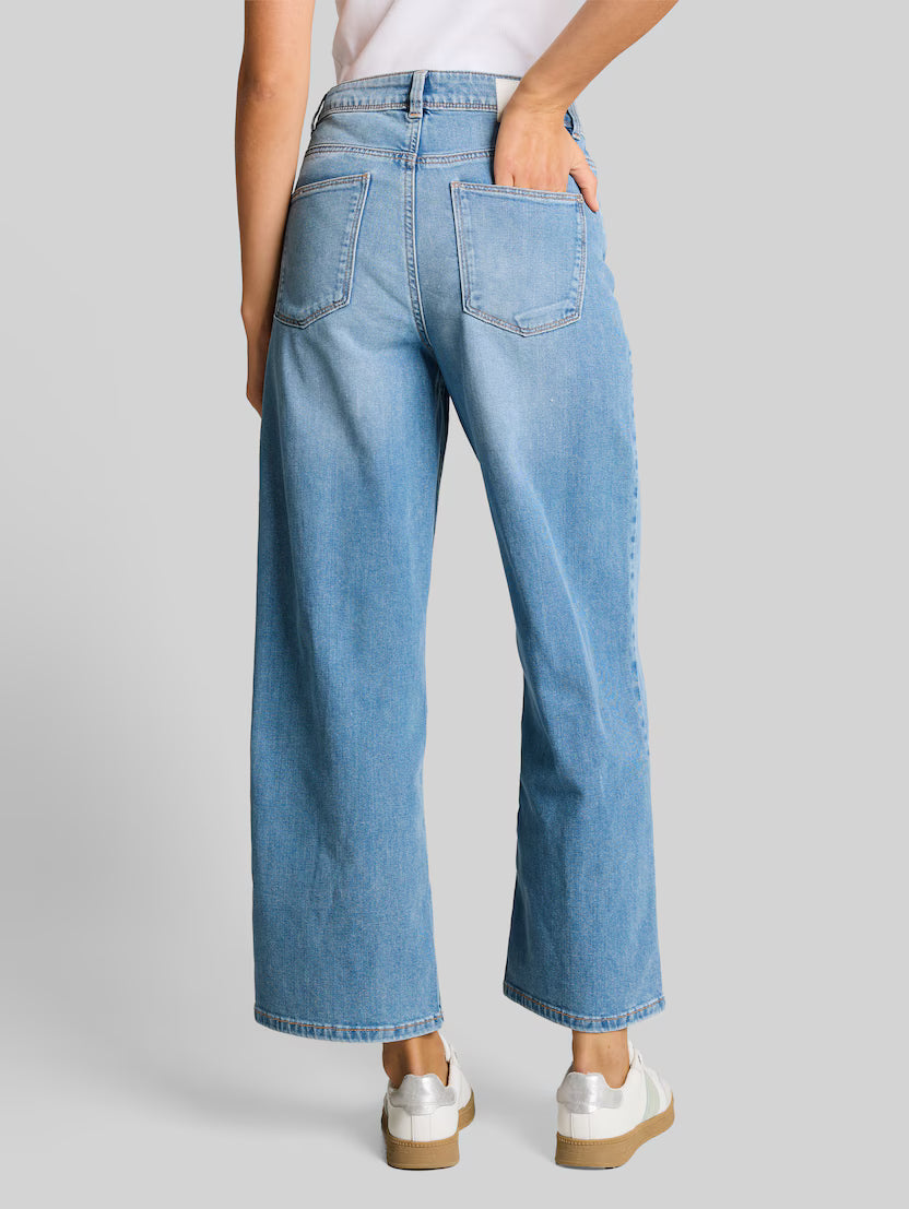 Tom Tailor Blue High Waisted Wide Cut Jeans