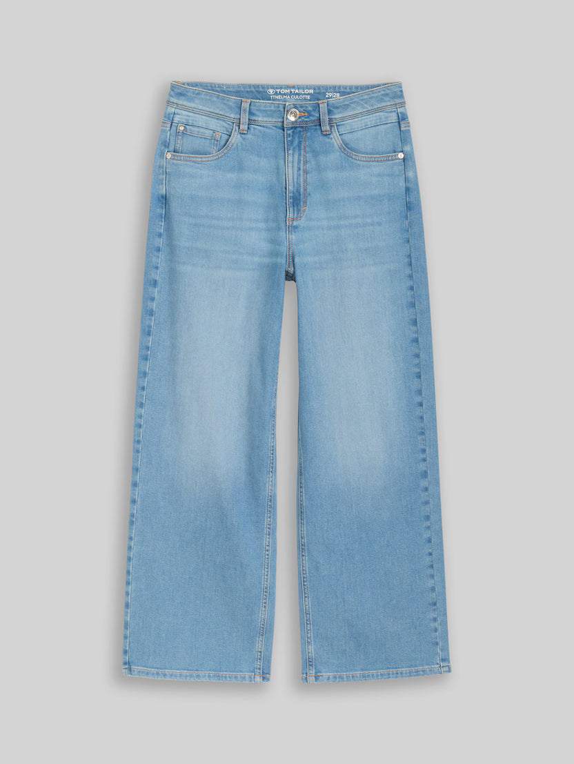 Tom Tailor Blue High Waisted Wide Cut Jeans
