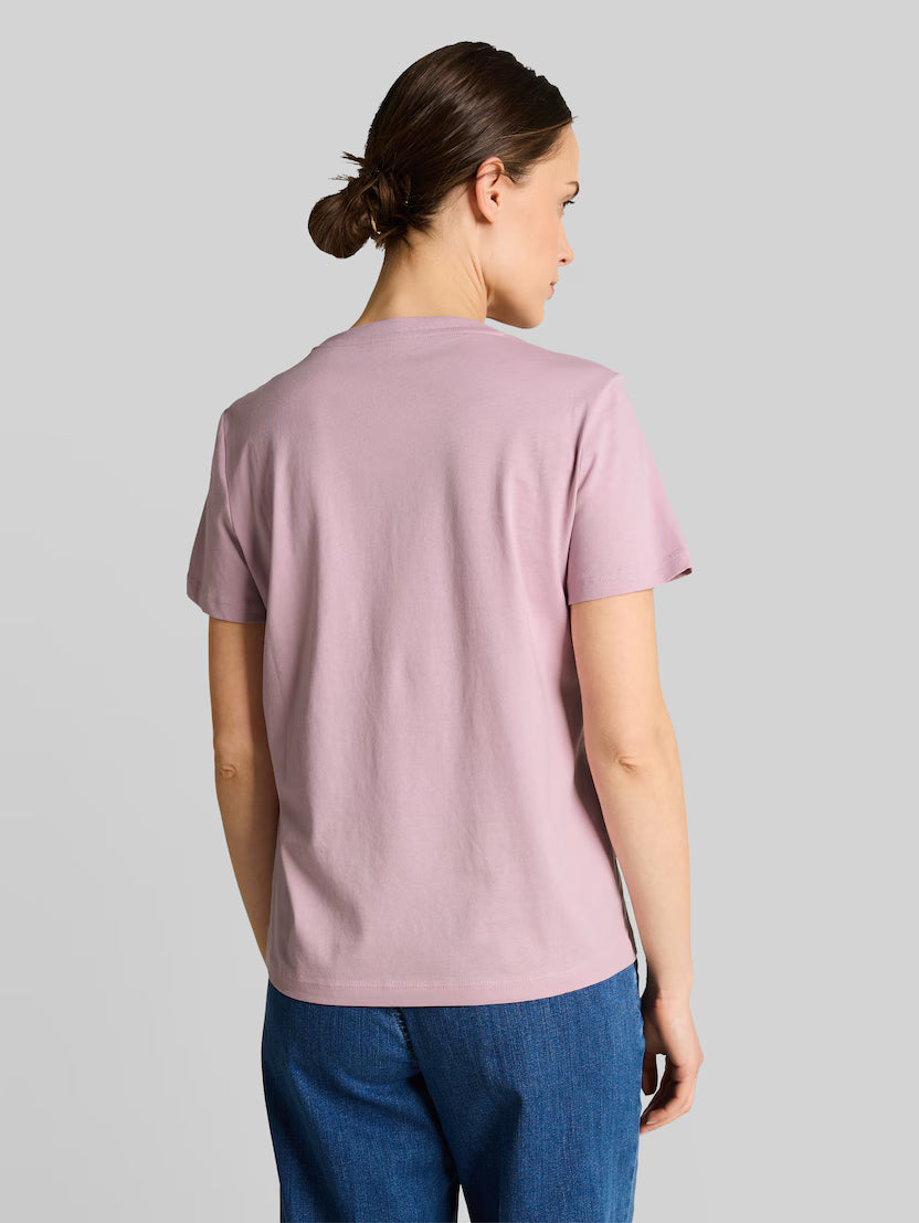 Tom Tailor Light Elderberry T-shirt With Logo Print