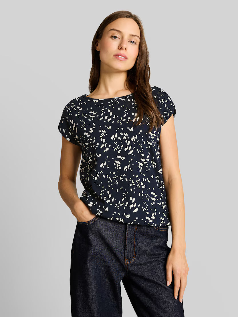 Tom Tailor Navy Dot Cotton T-Shirt