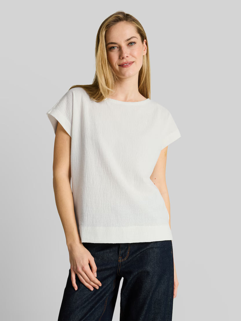 Tom Tailor White Loose-Fit T-Shirt