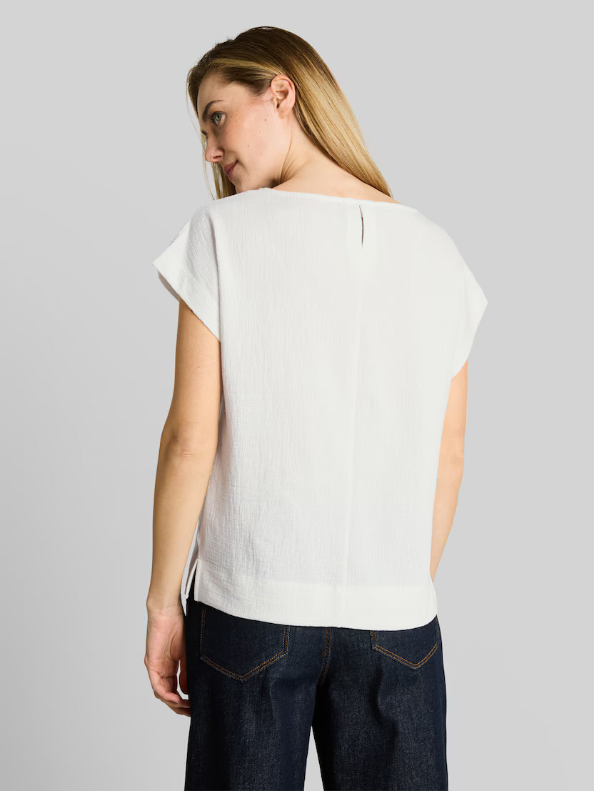 Tom Tailor White Loose-Fit T-Shirt