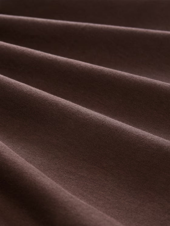 Tom Tailor Basic Long-Sleeved Cotton Java Dark Brown T-Shirt